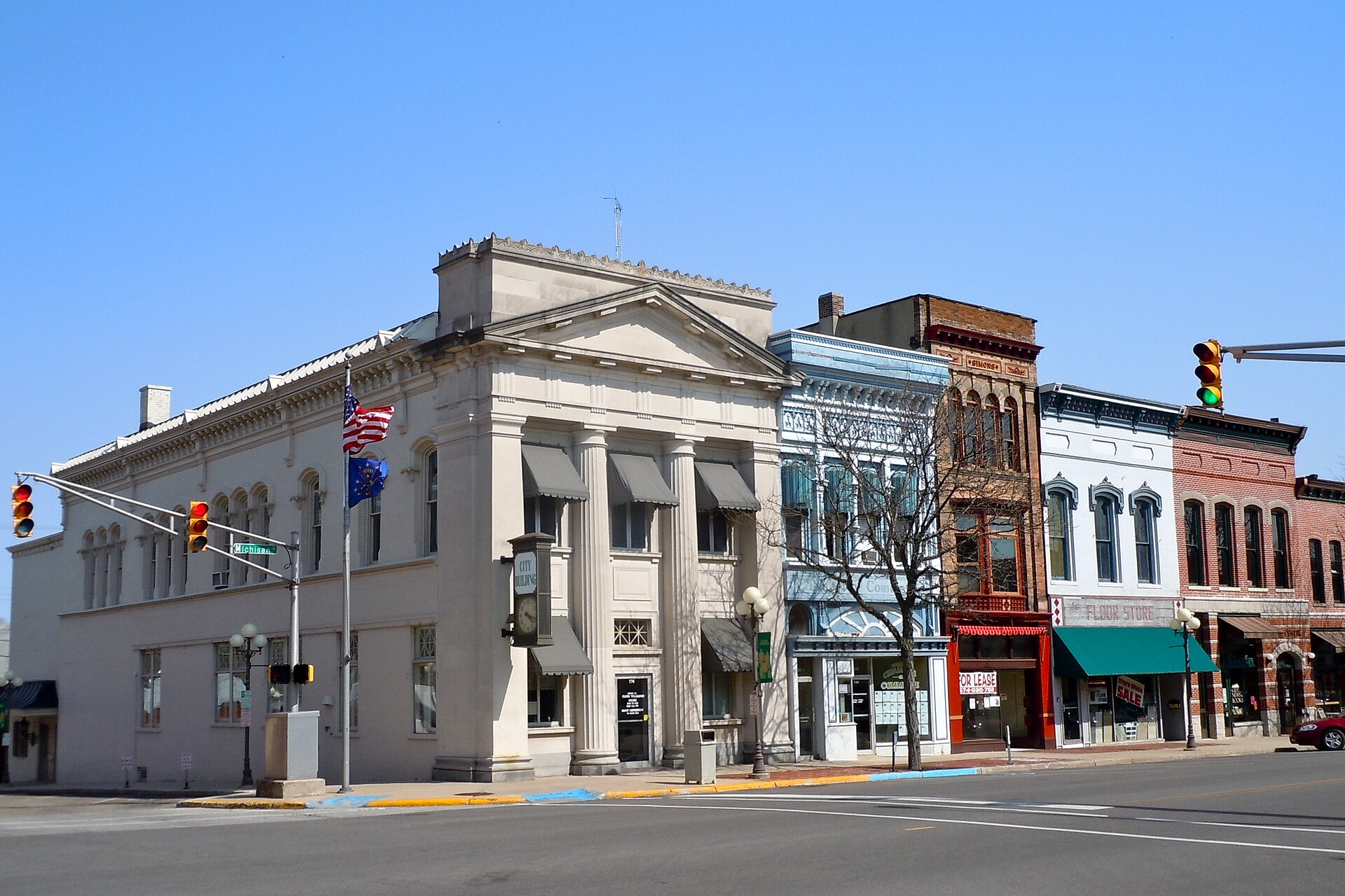 Plymouth Downtown Historic District on the NRHP since December 17, 1998. — Indiana
