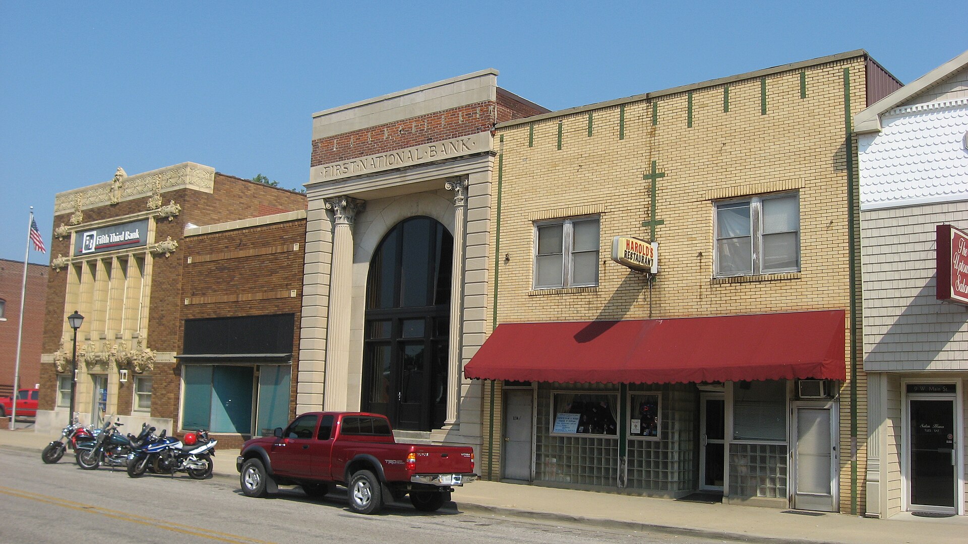 Buildings on the northern side of the first block of W. — Poseyville, Indiana