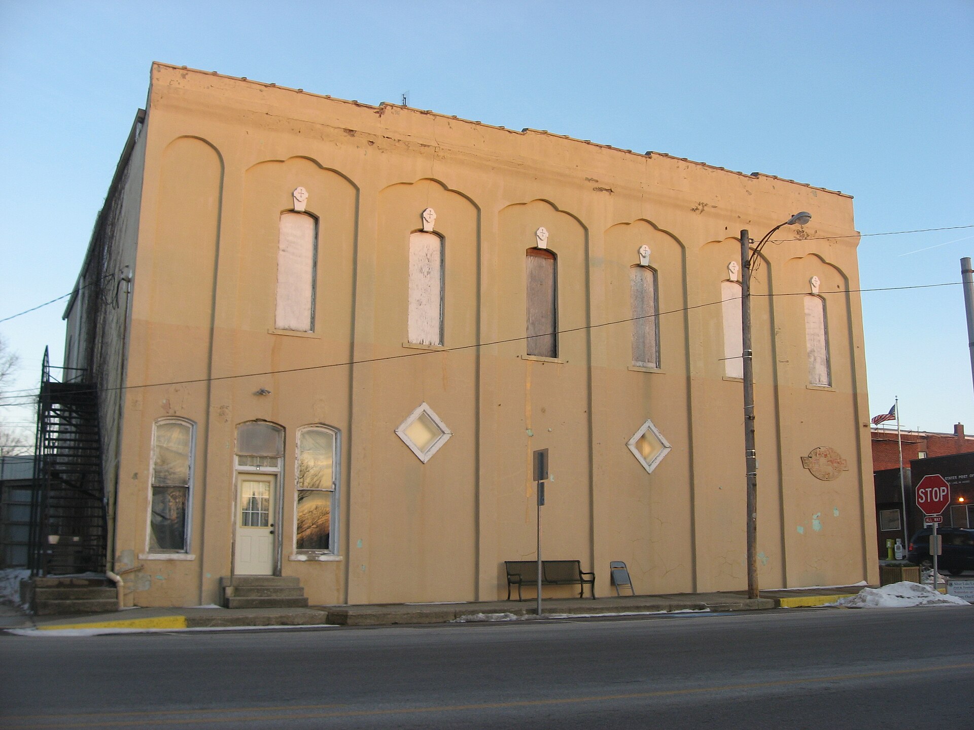 Western side of the building at 101 E. — Silver Lake, Indiana