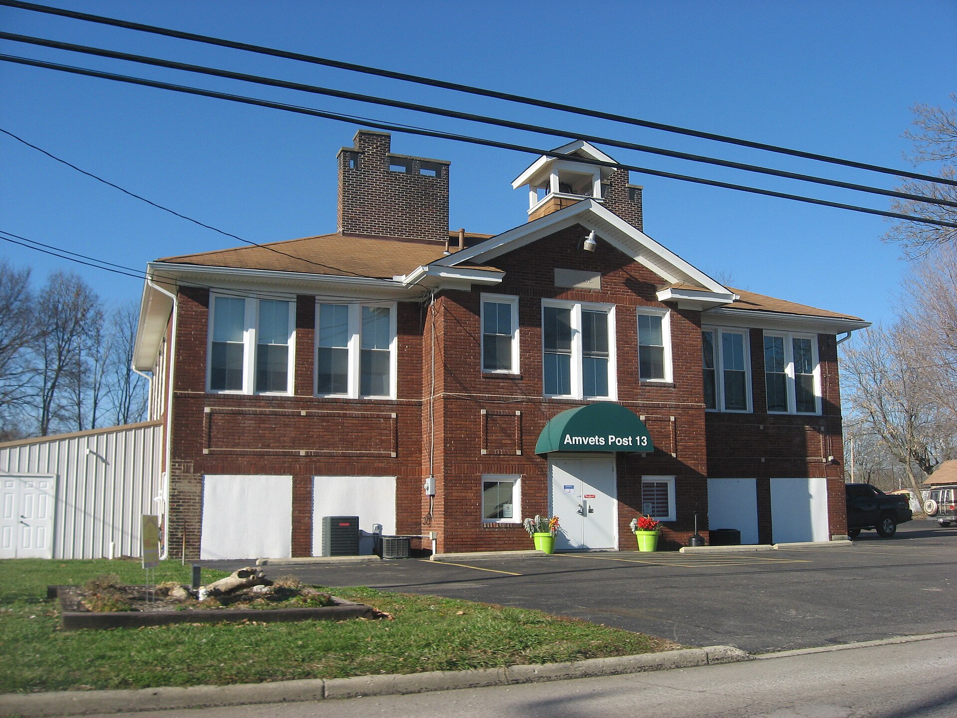 Front of the former West Harrison School (now an Amvets post), located at 507 S. — Indiana