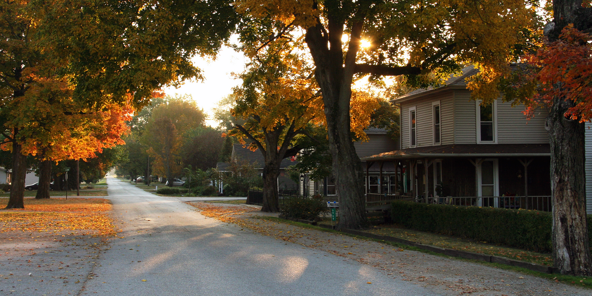 Street scene in West Point, Indiana