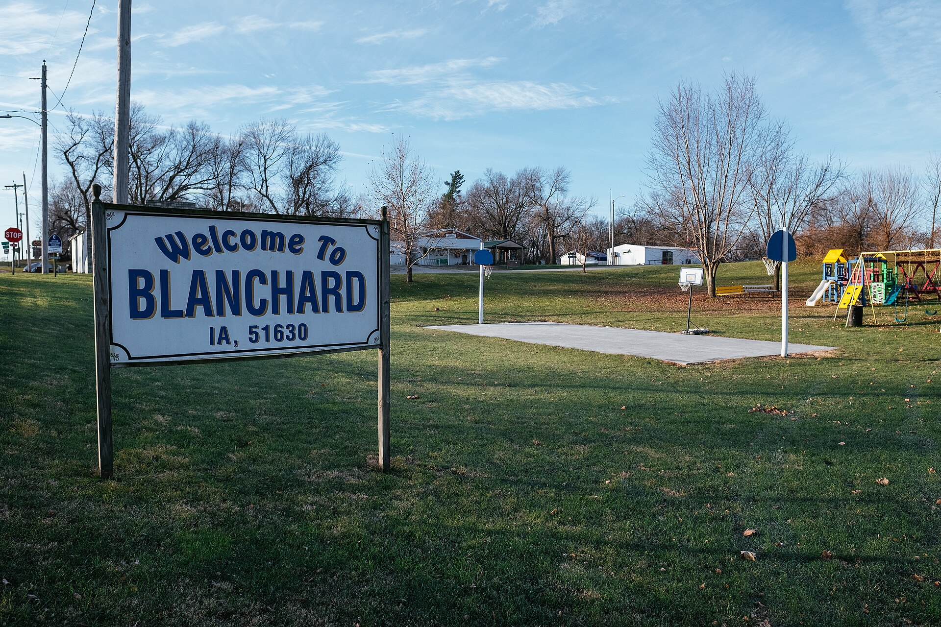 Blanchard Welcome Sign — Iowa