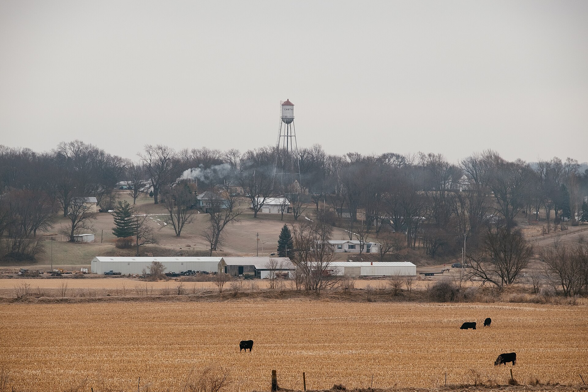 Castana viewed from the west at Highway L20 — Iowa