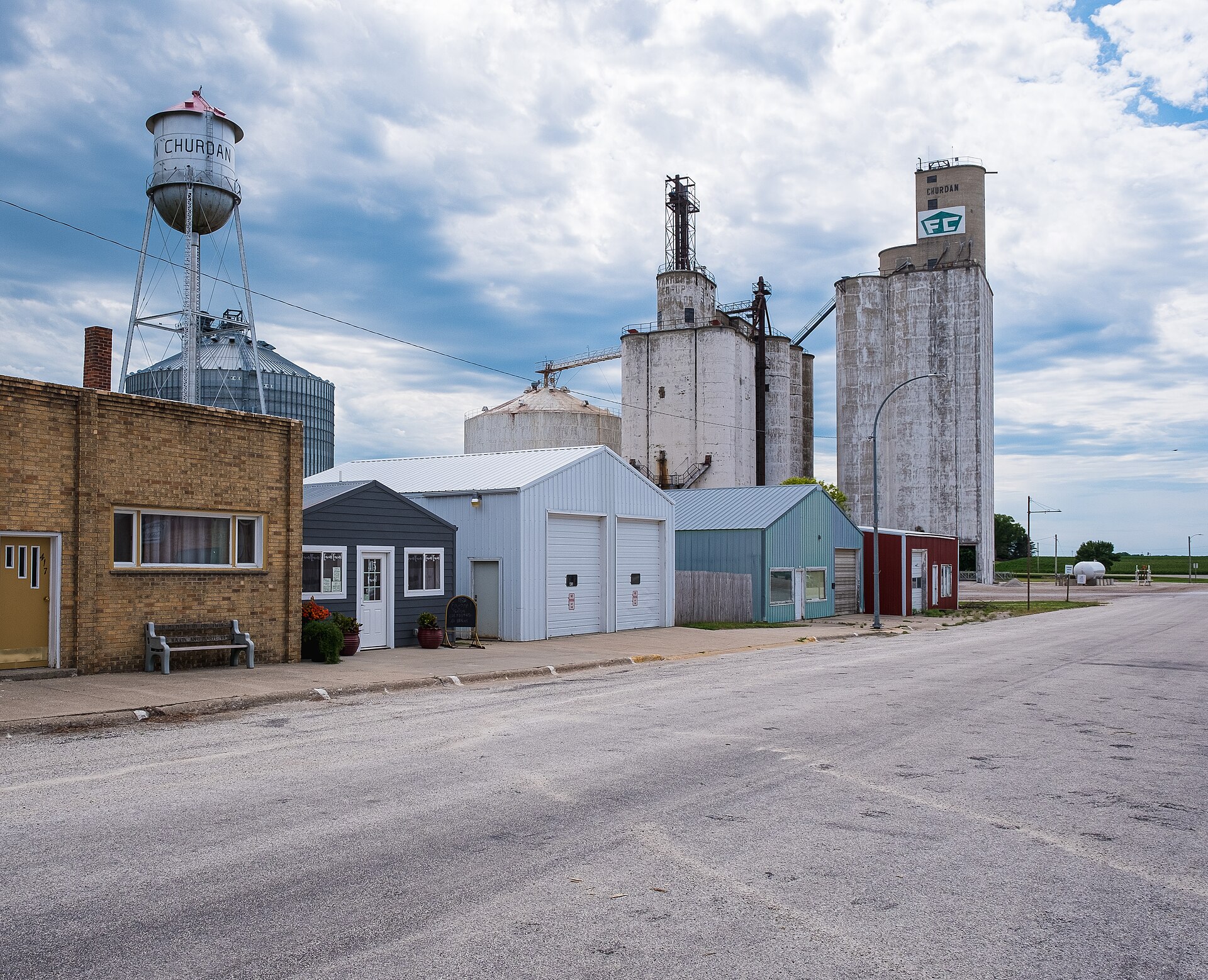 Looking west on Sand street in Churdan, IA. — Iowa