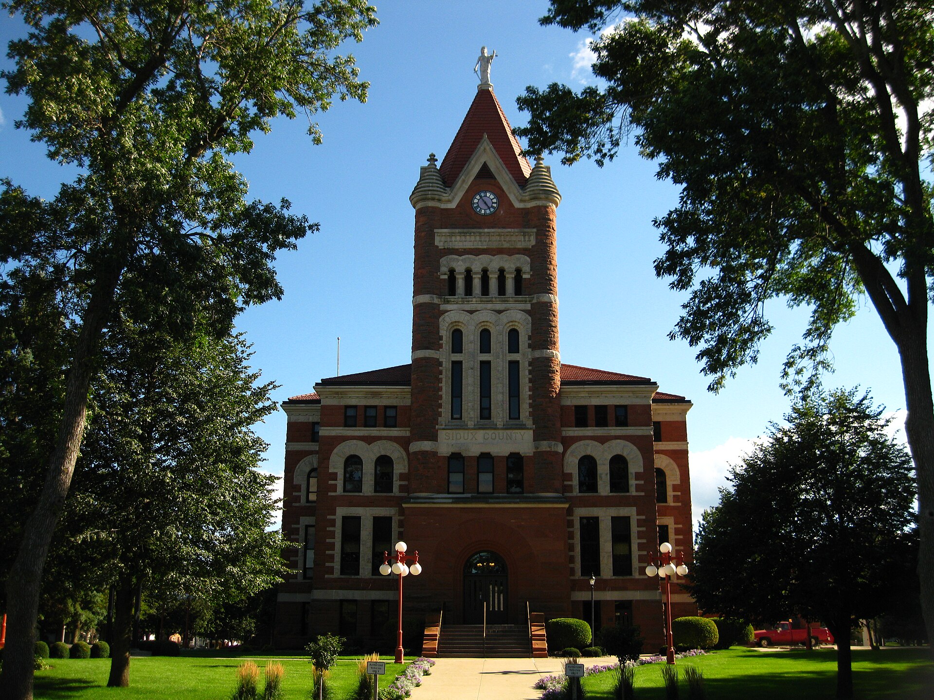 This is a picture of the Sioux County Courthouse in Orange City, IA, taken from a point across the street to the north. — Iowa