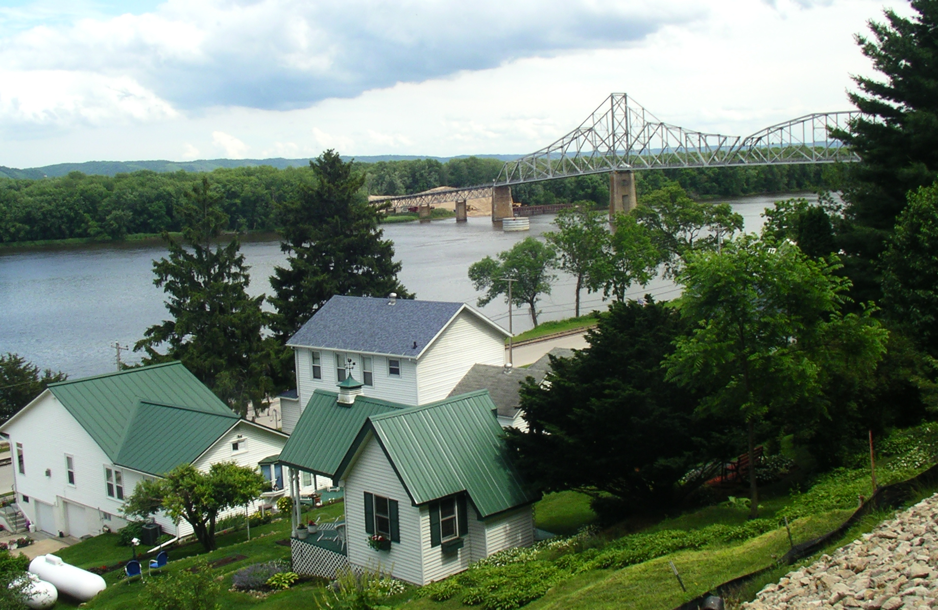 Die Black Hawk Bridge in Lansing, Iowa
