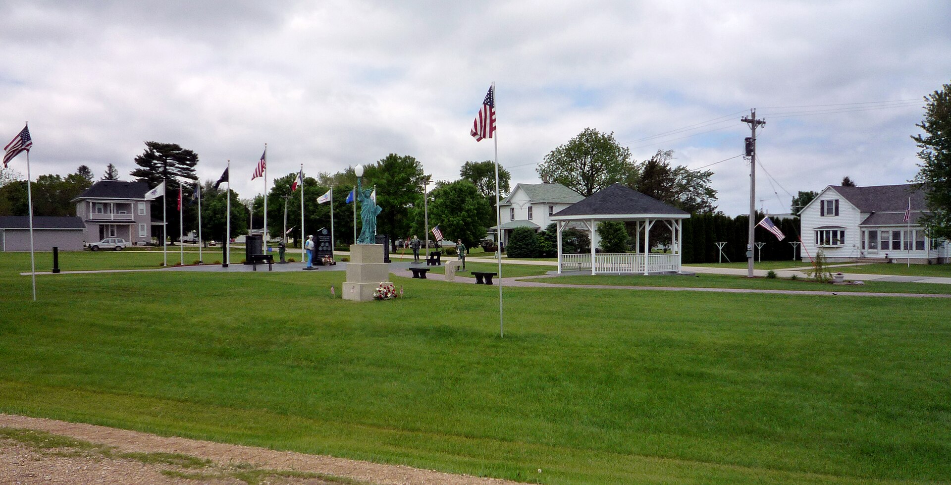 A park dedicated to veterans, Lawler, Iowa, USA.