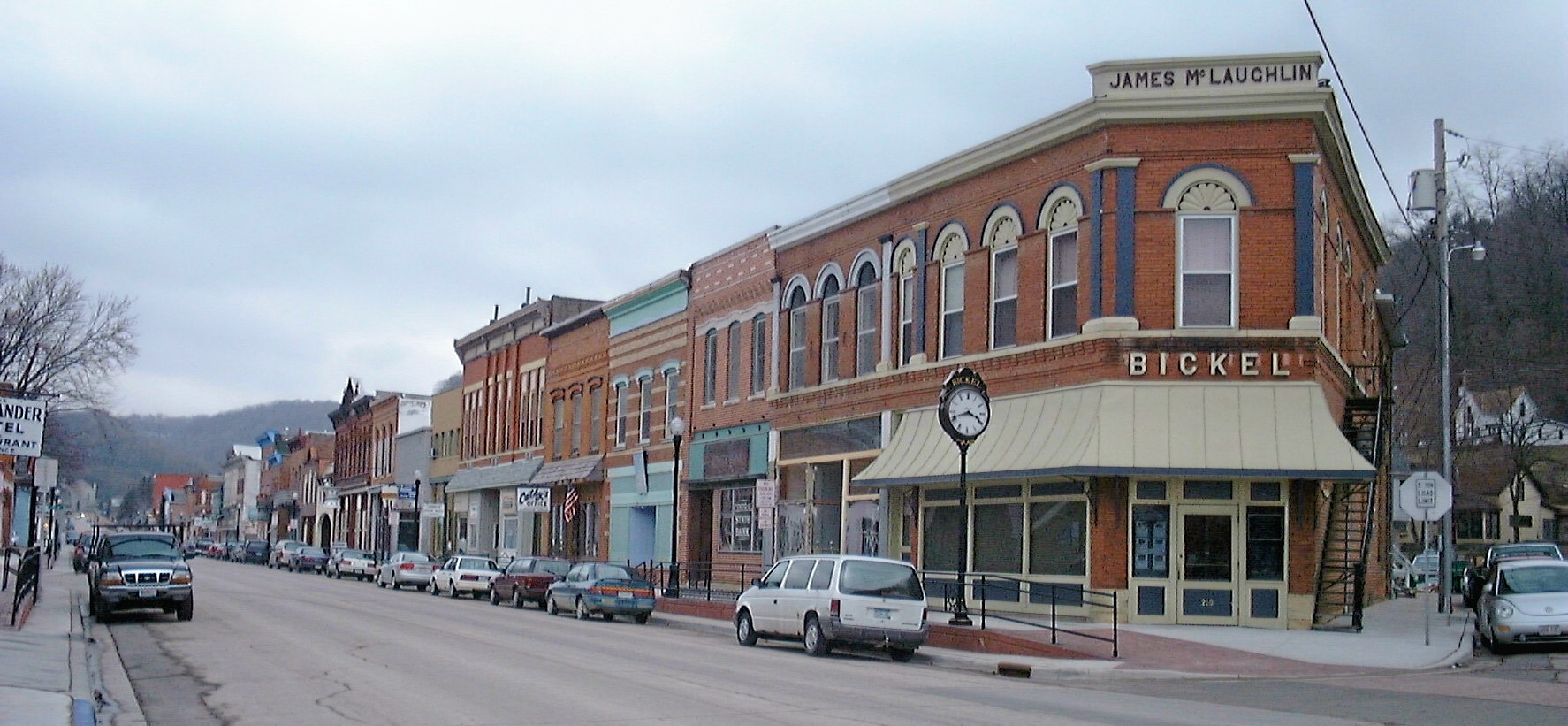 Downtown w:McGregor, Iowa.