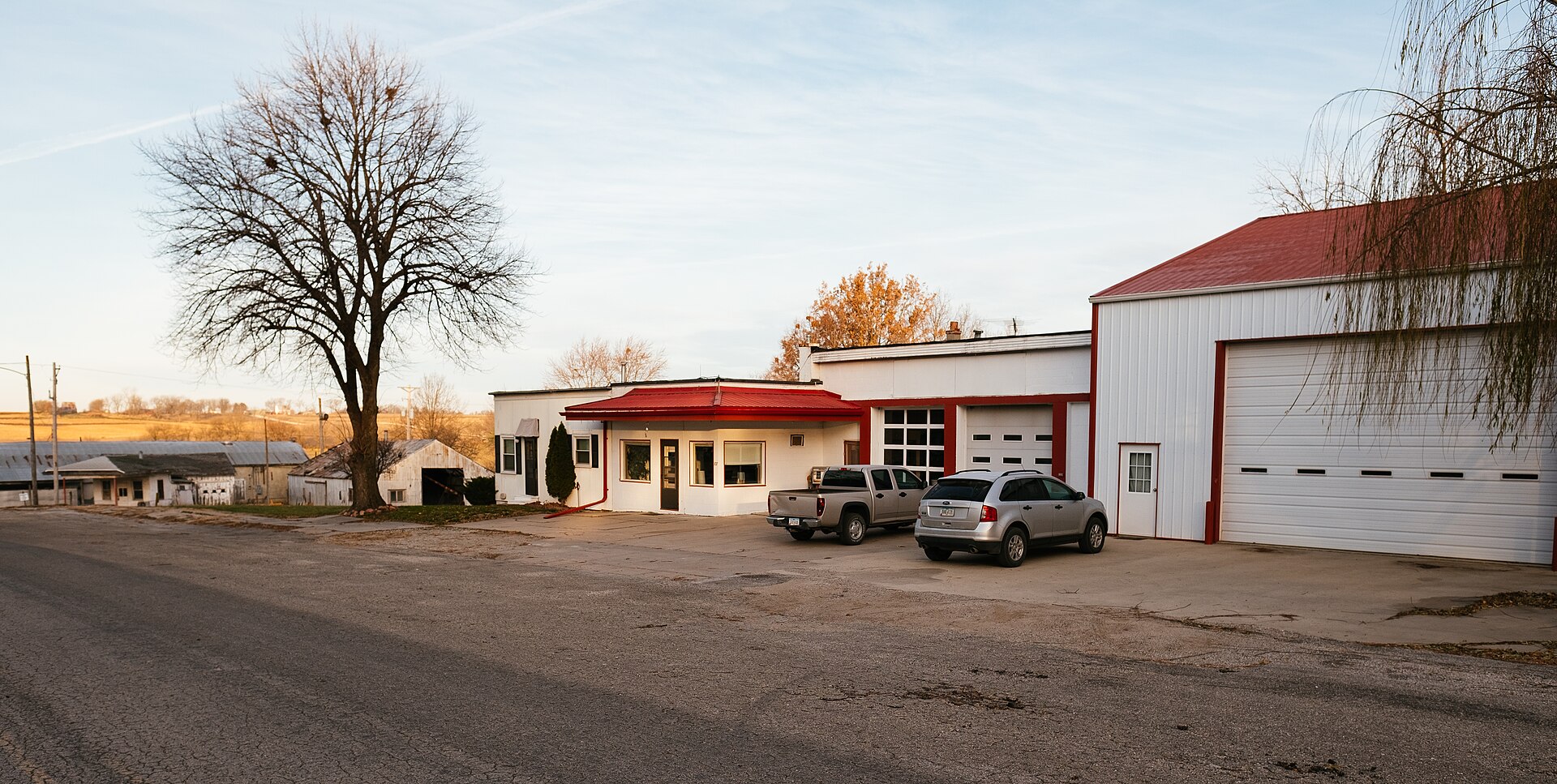 Looking west down East Broadway — Northboro, Iowa