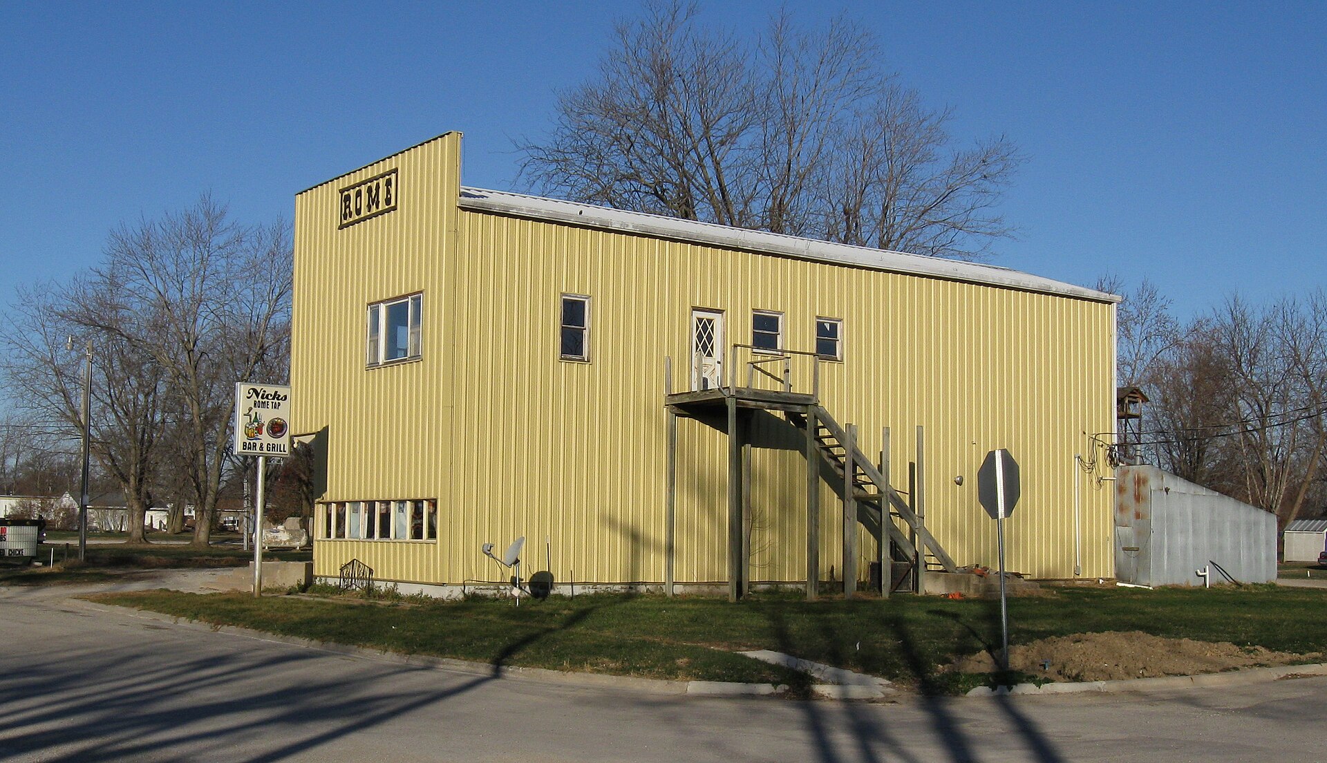 Rome, Iowa. Nick's Rome Tap, possibly the only public business in town