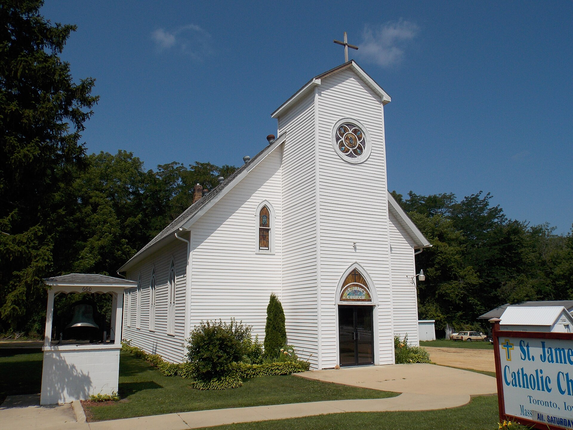 Saint James Catholic Church in Toronto, Iowa.