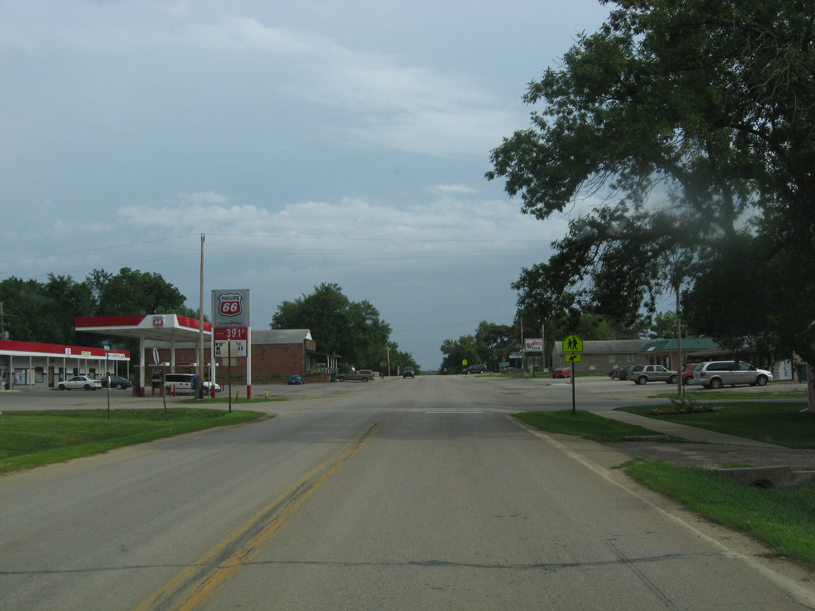 Downtown streets in Auburn, Kansas