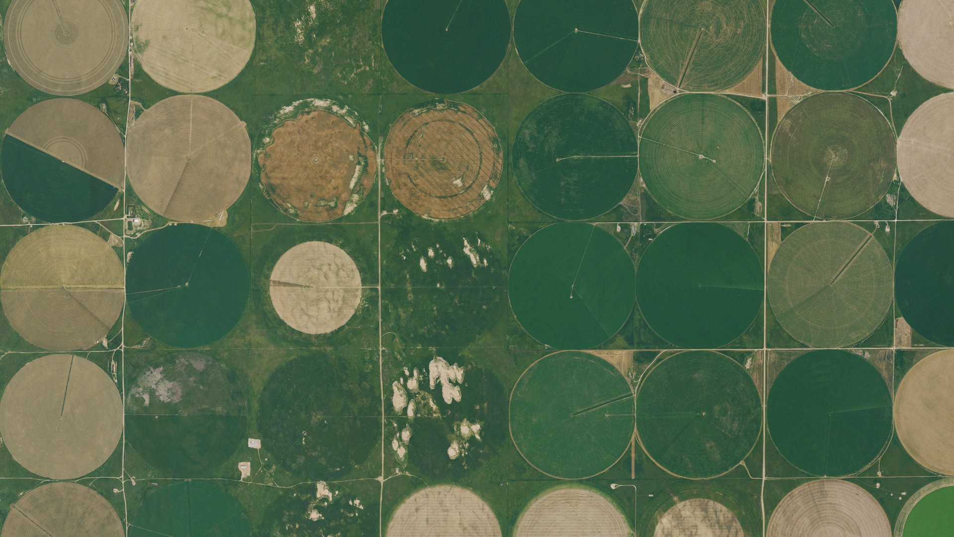 Natural-color aerial photograph of land around Southside, Kansas