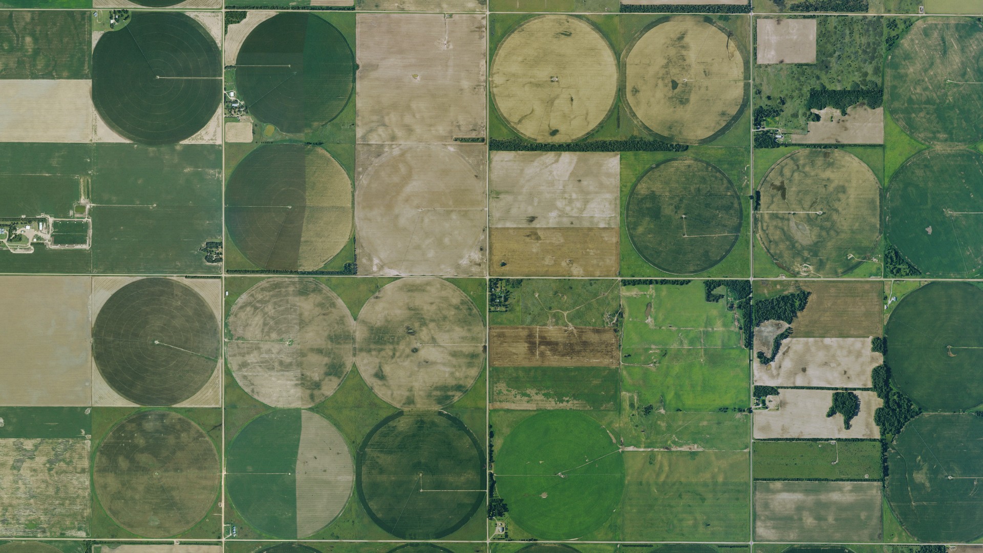 Natural-color aerial photograph of land around Douglas, Kansas