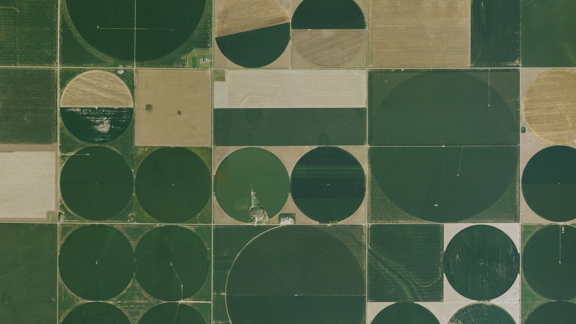 Aerial view of land around Summers, Kansas