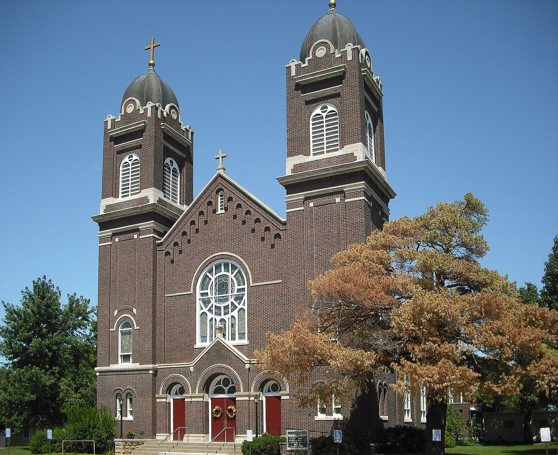The Sacred Heart Catholic Church located in Newbury, Kansas in Wabaunsee County. Located just a mile north of Paxico.