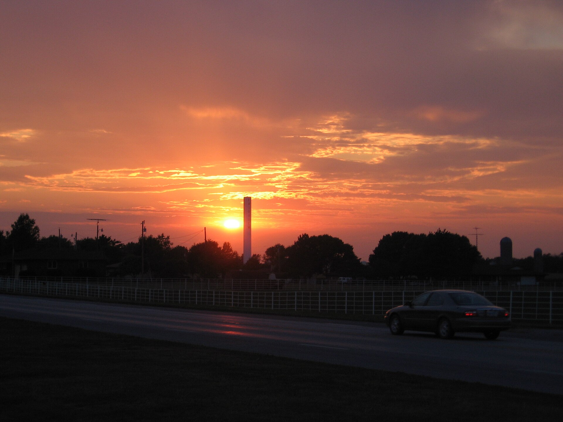 Sunset in Fairview, Kansas.