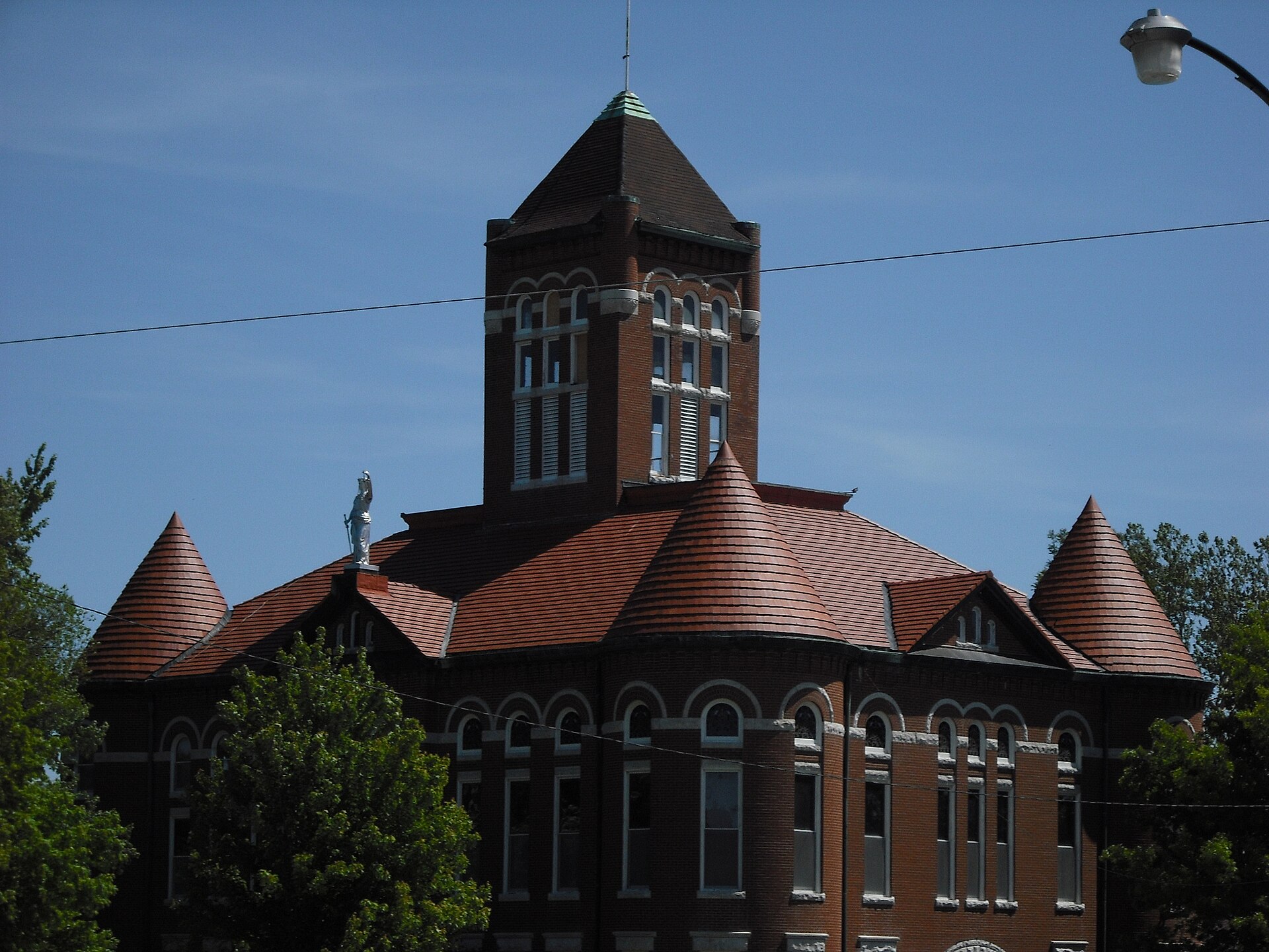 Anderson County Courthouse, located at the intersection of Fourth and Oak Streets in Garnett, Kansas, United States.