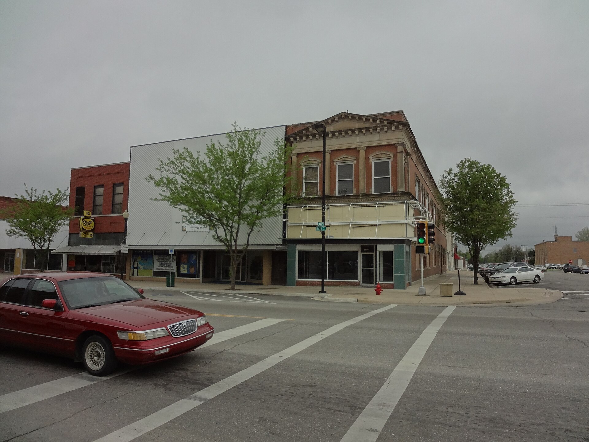 Downtown streets in Great Bend, Kansas