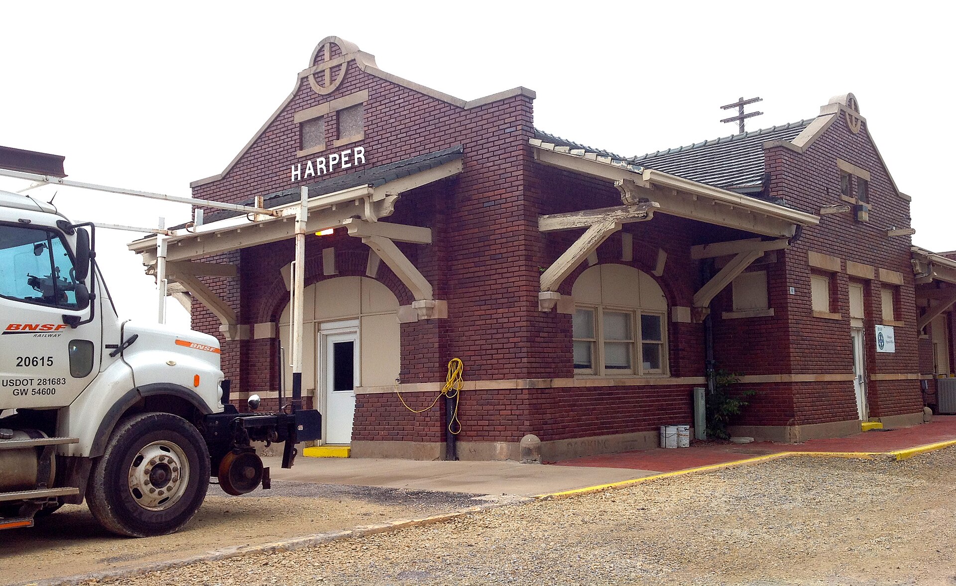 Railway station in Harper, Kansas