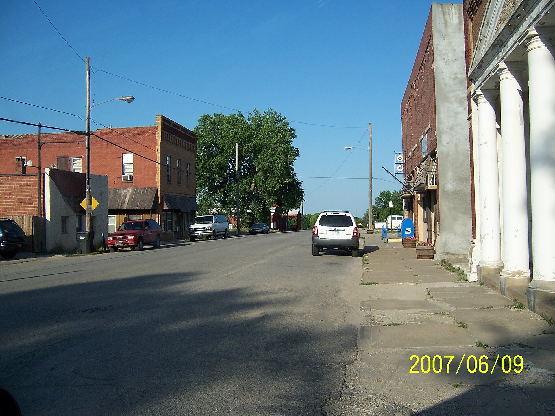 Downtown Hoyt, Kansas Location of Royal Valley High School.