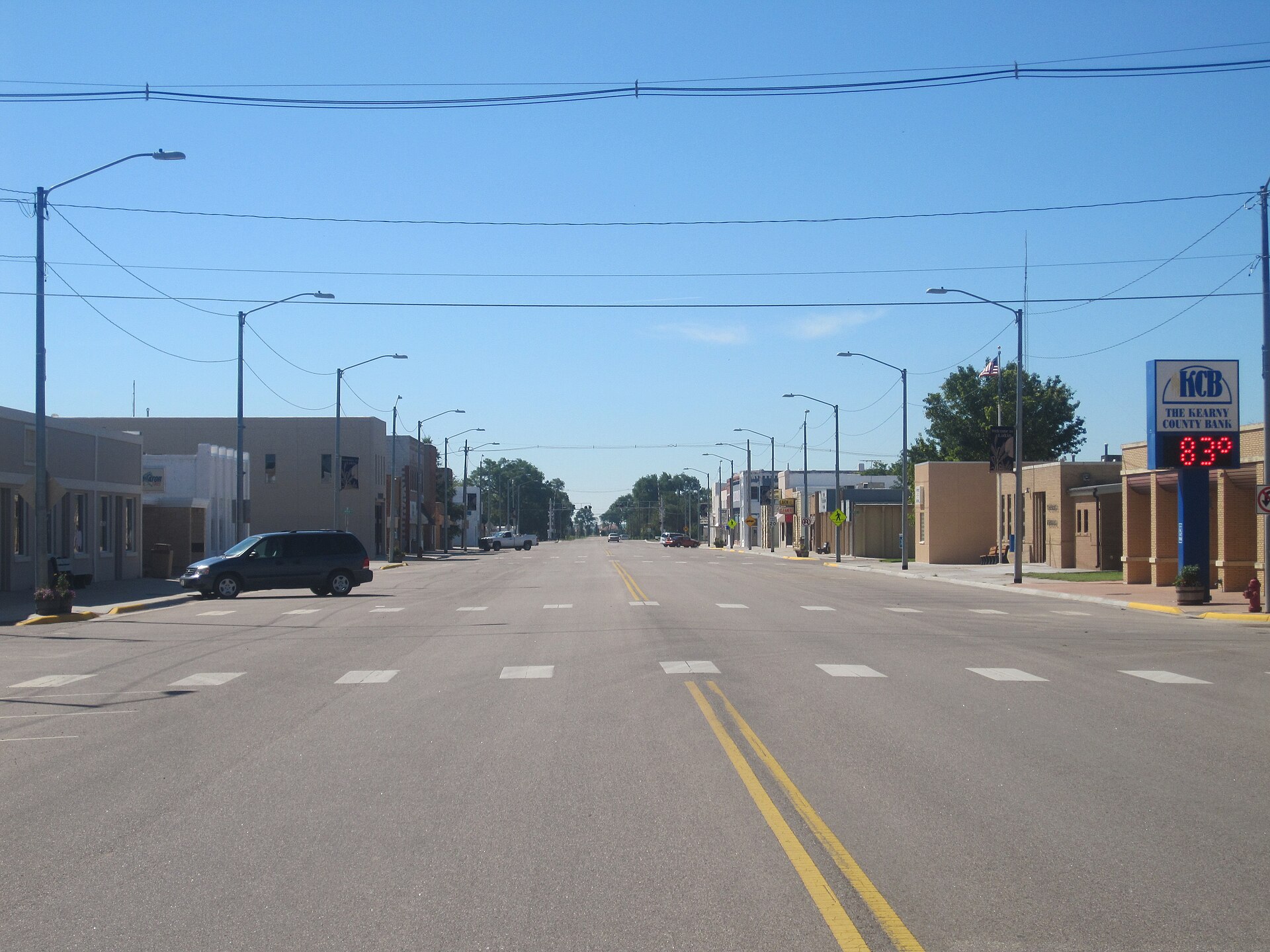 Downtown streets in Lakin, Kansas