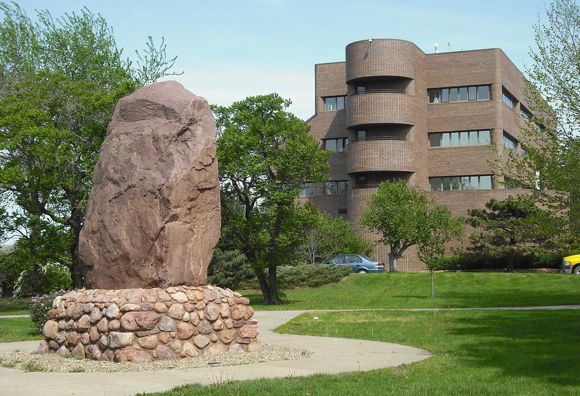 The Shunganunga Boulder and Lawrence, Kansas City Hall at 6th & Massachusetts.