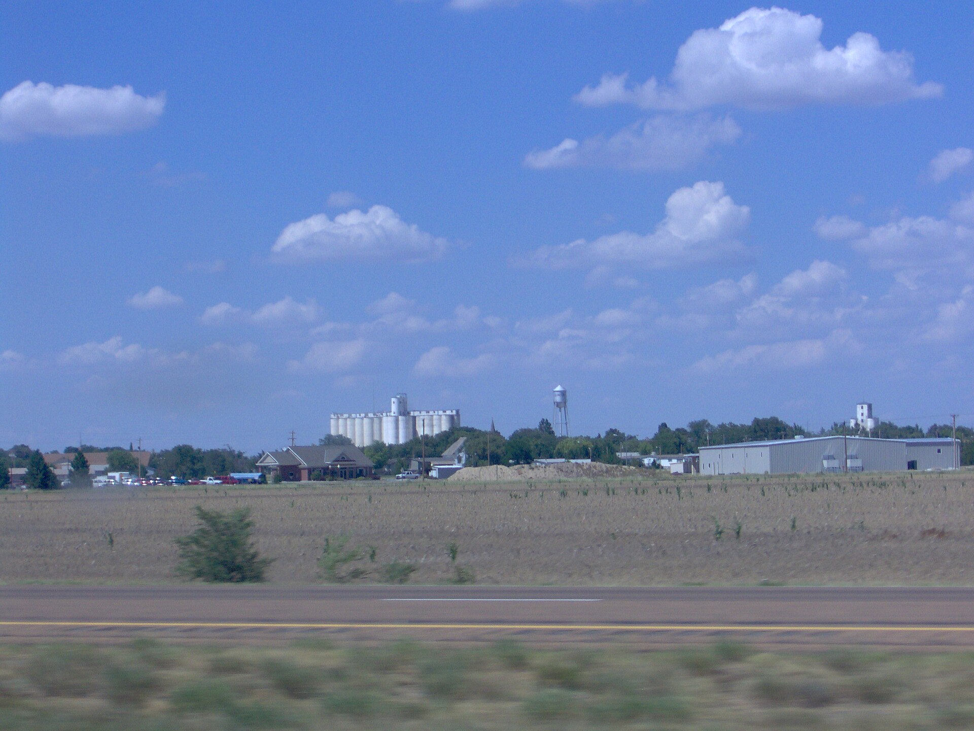 View of Quinter, Kansas, United States from Interstate 70.