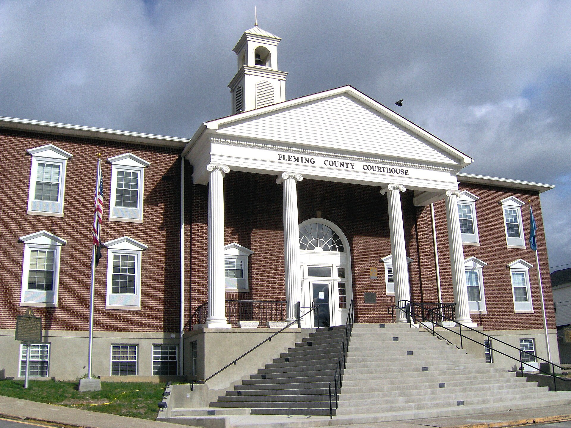 Fleming County courthouse located in Flemingsburg, Kentucky.