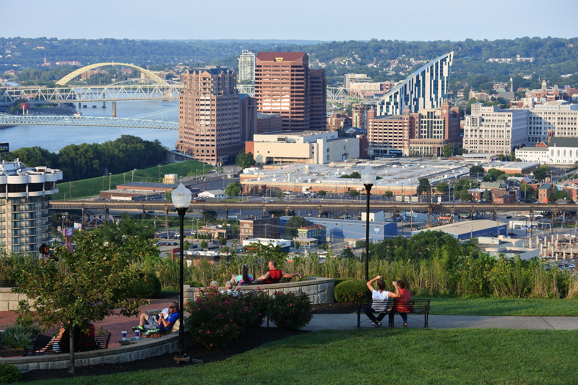 Covington skyline viewed from Devou Park with the Ohio River on the left. — Kentucky