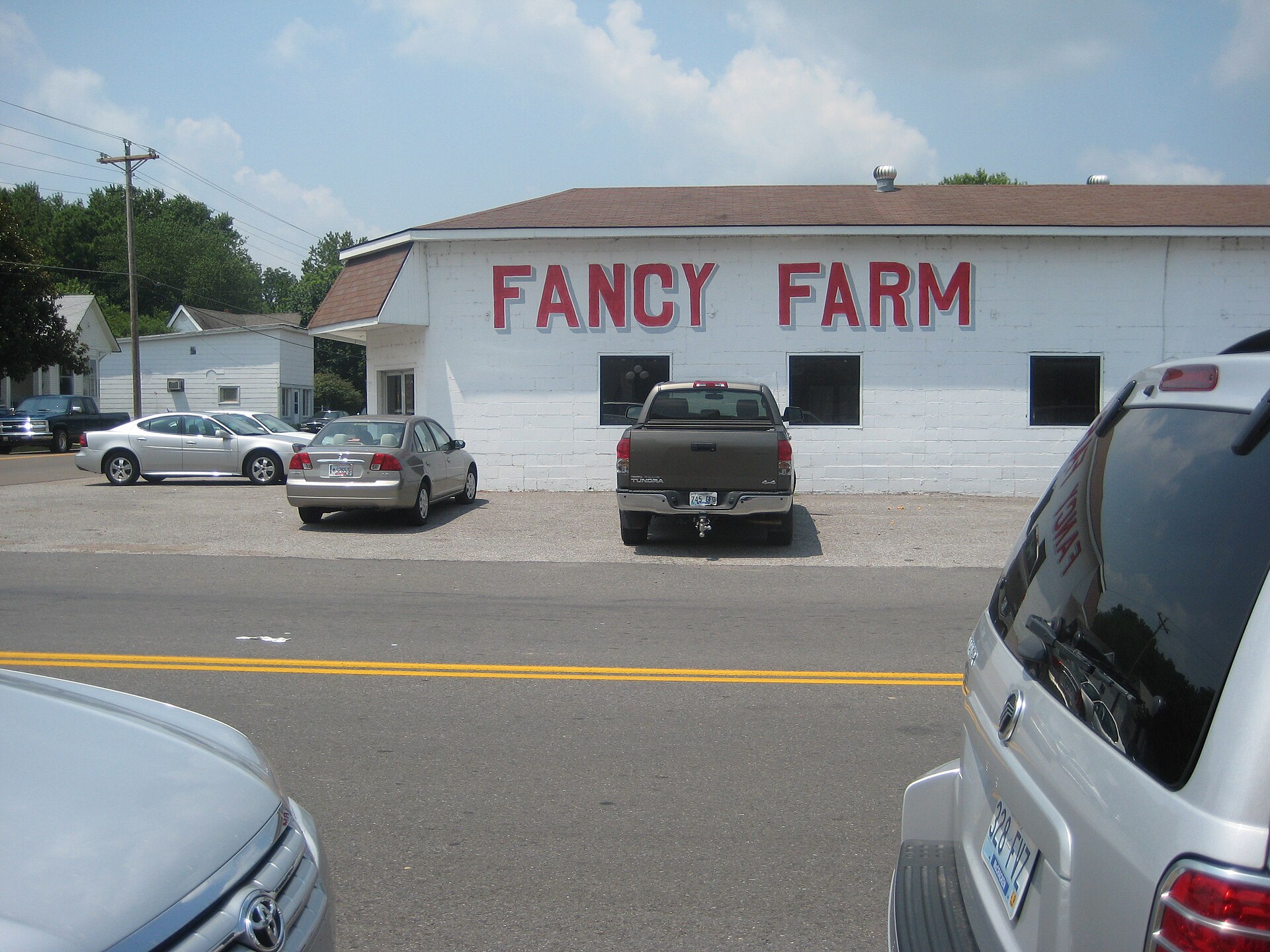 Kentucky Route 339, northwest corner with Kentucky Route 80, Fancy Farm, Kentucky.