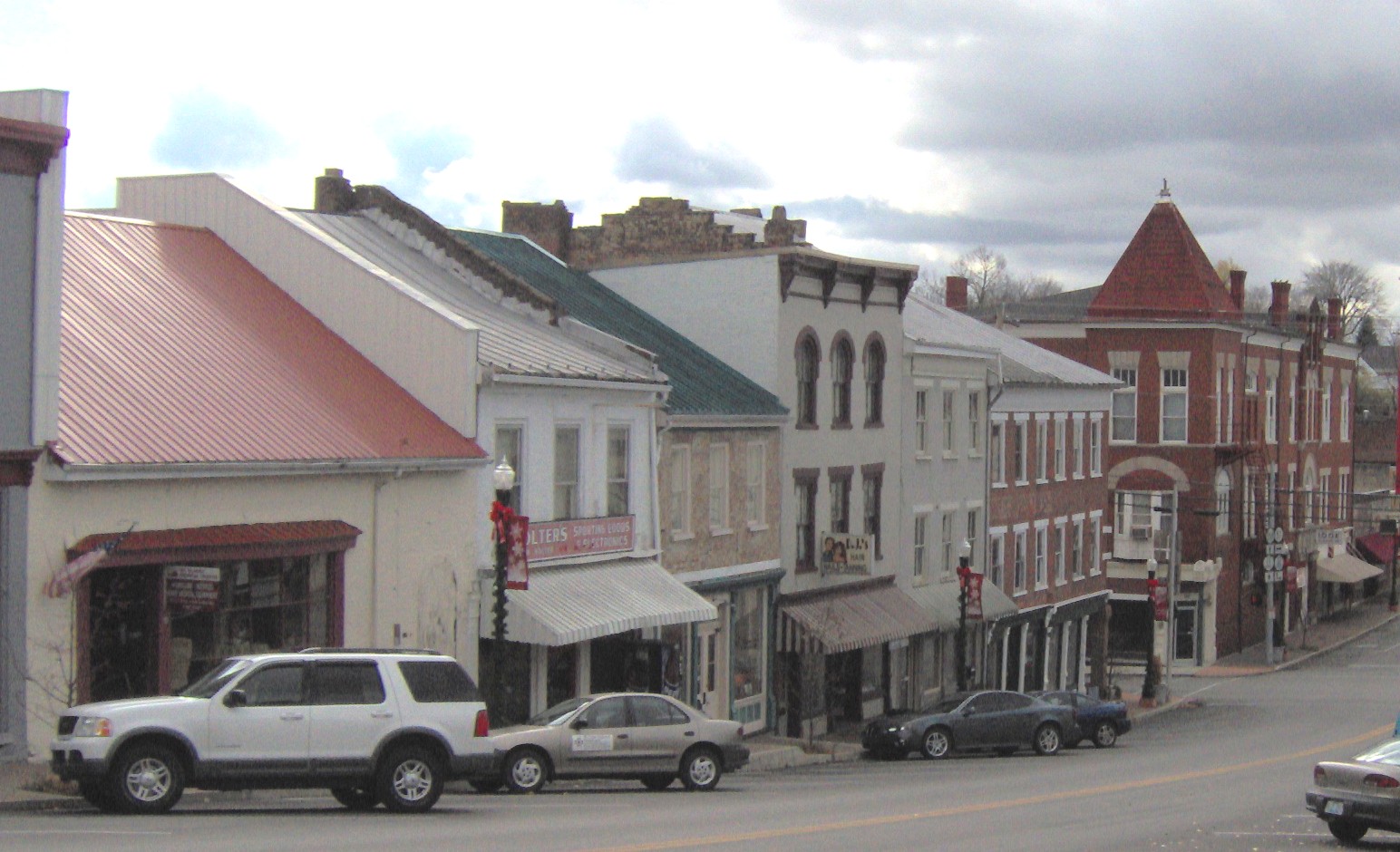 Downtown Flemingsburg, Kentucky across from the Fleming County courthouse.