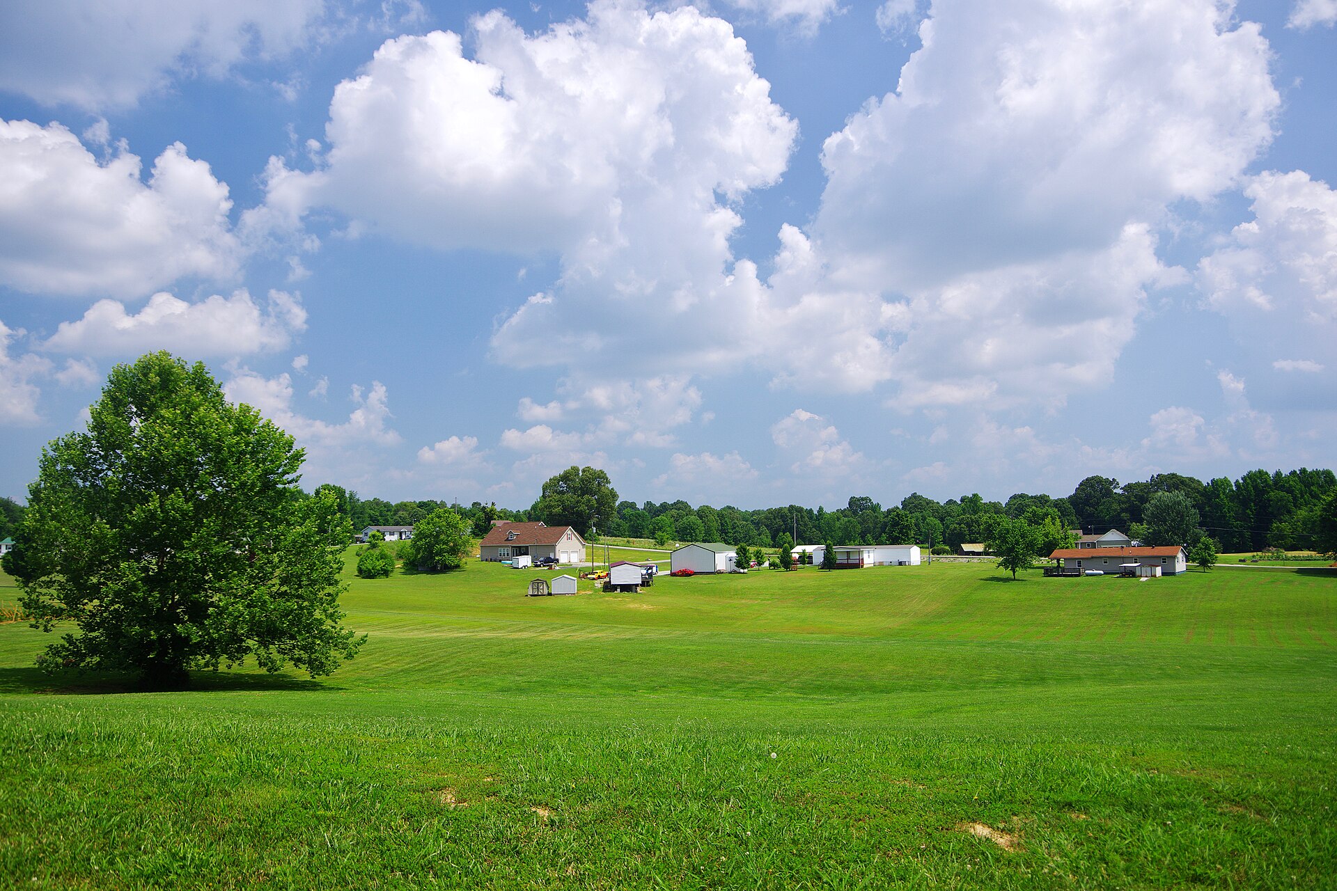 Houses in McHenry, Kentucky, United States, viewed from McHenry Church Road.