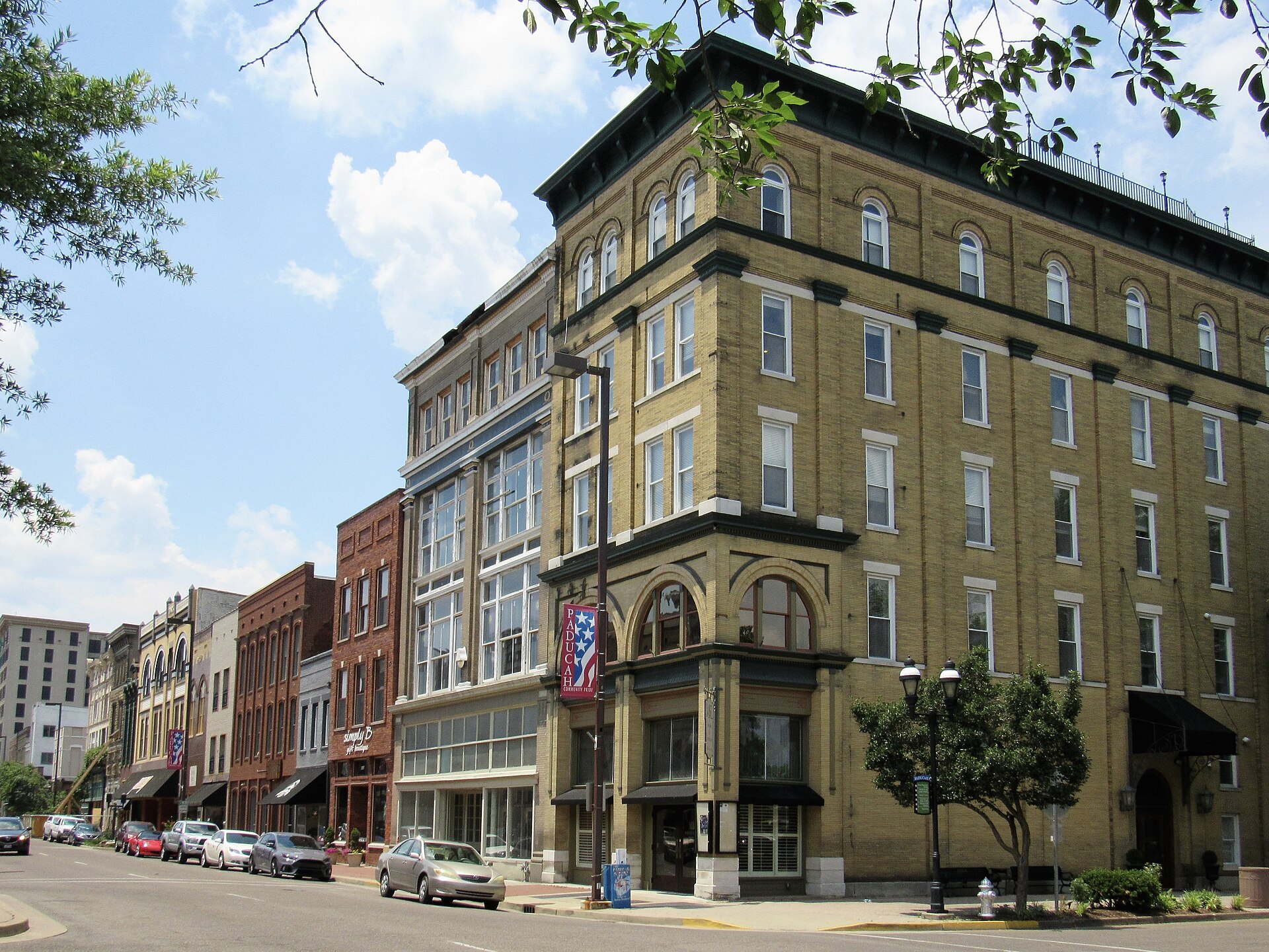 Buildings on Broadway in Paducah, Kentucky.