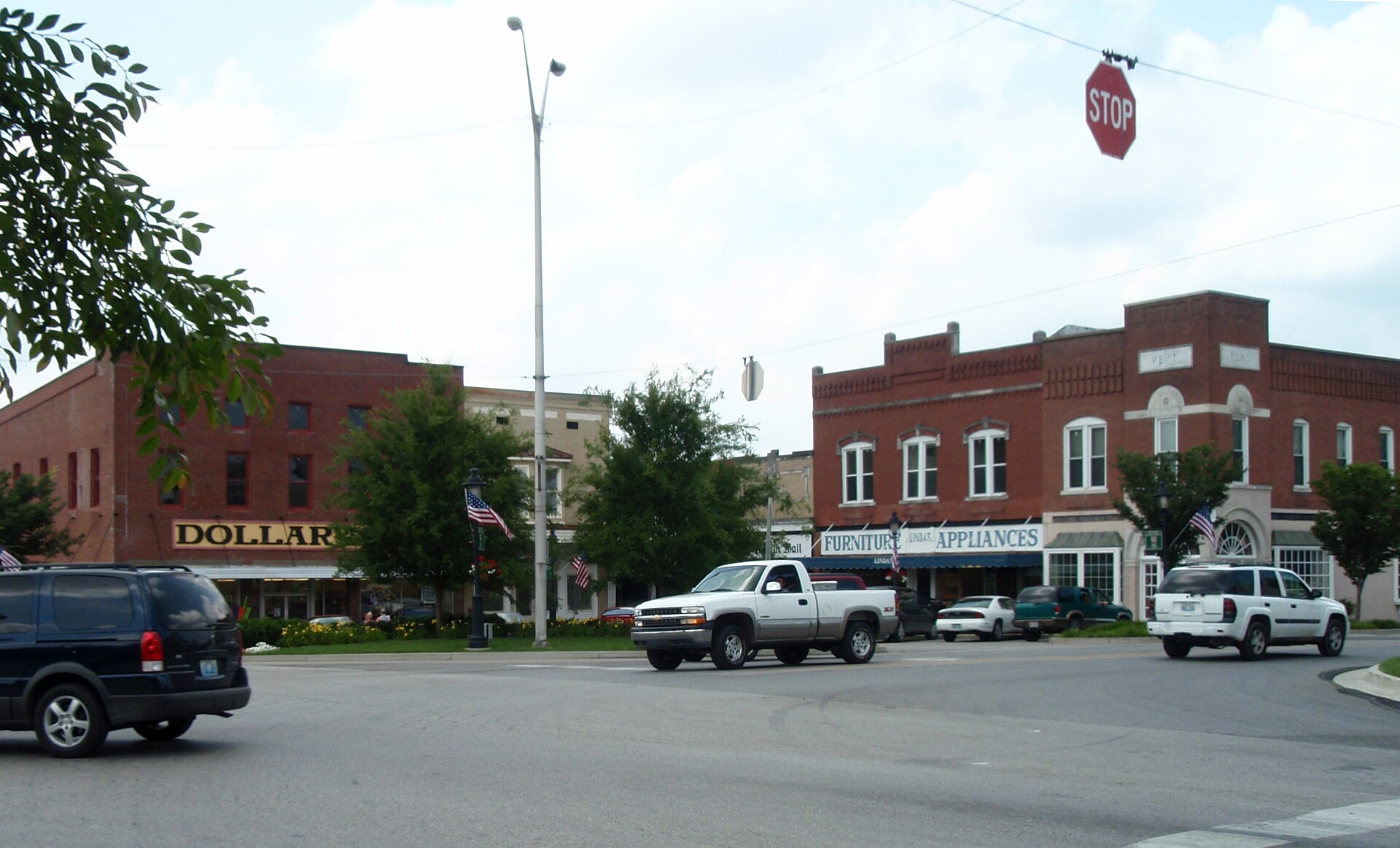 Town Square in Scottsville, Kentucky, United States