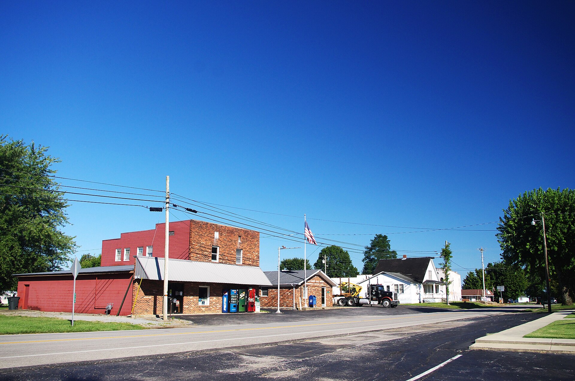 Buildings along Kentucky Route 61 in Summersville, Kentucky, United States.