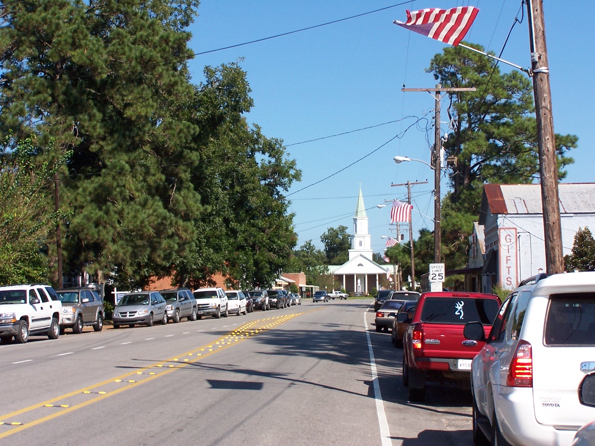 Downtown Carencro, Louisiana, United States.