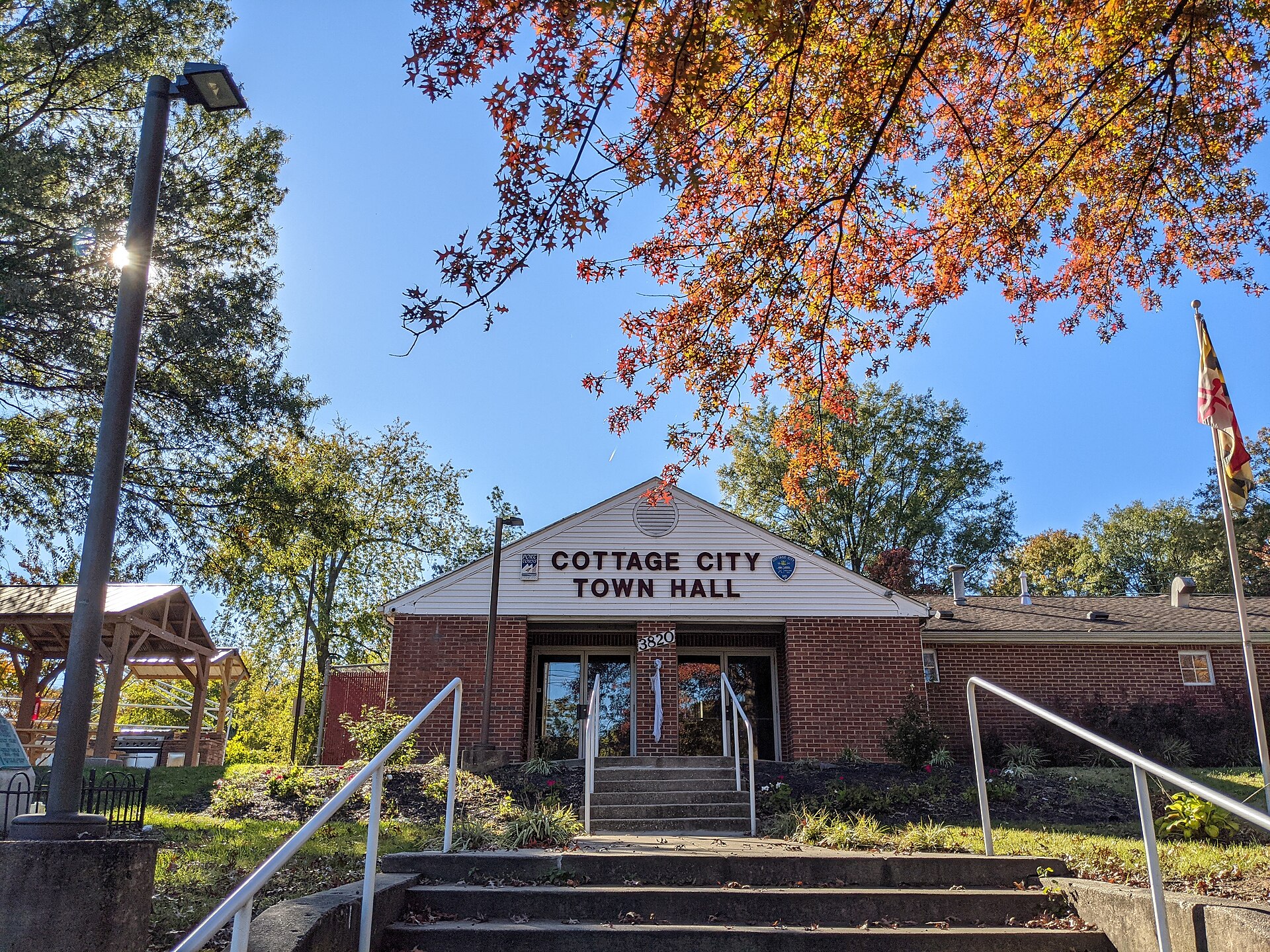 town hall of Cottage City Maryland viewed from 40th Avenue