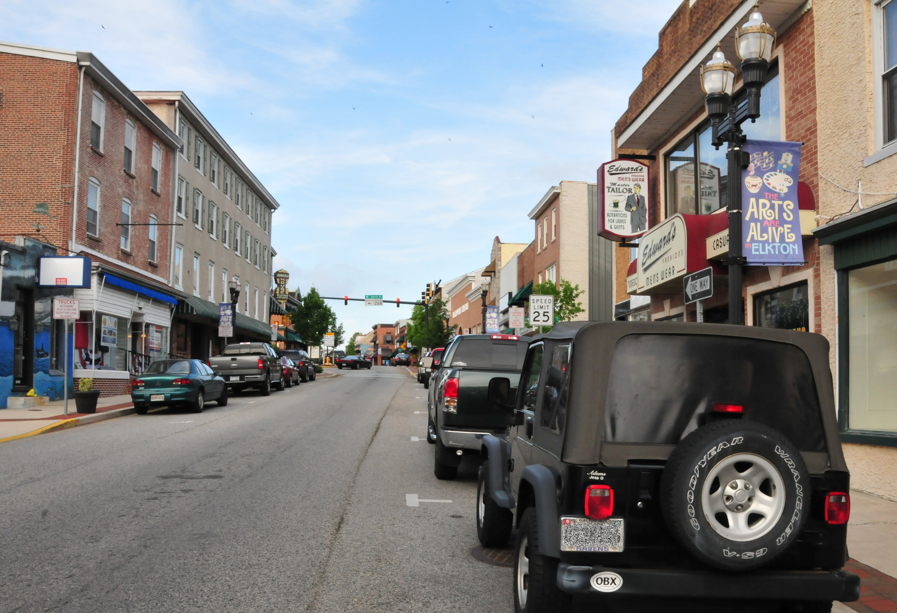 A view up Main Street, Elkton, MD. — Maryland