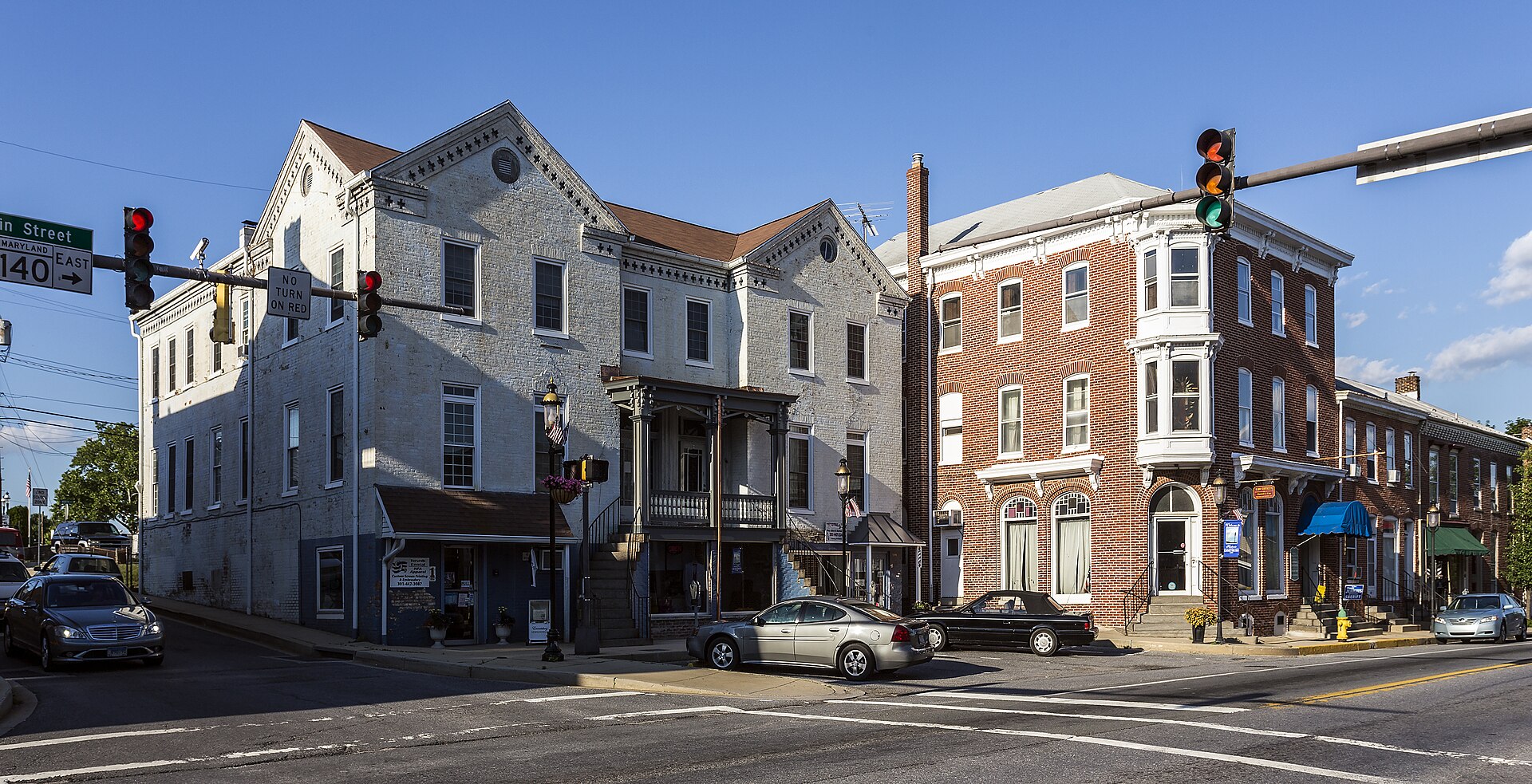 The town square looking northeast, Emmitsburg, Maryland, USA