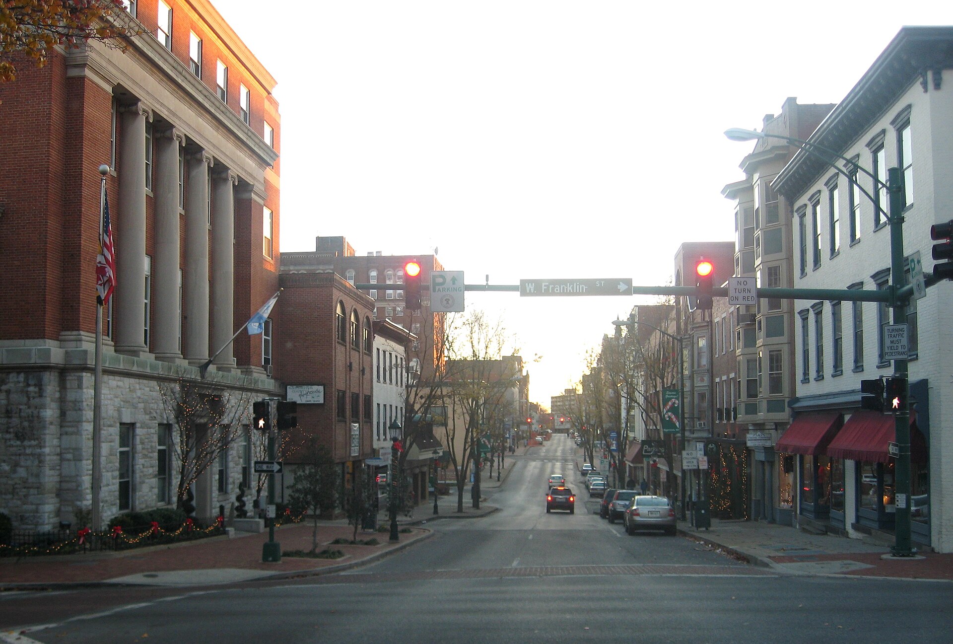 Looking south on Potomac Street in downtown Hagerstown, Maryland, United States.