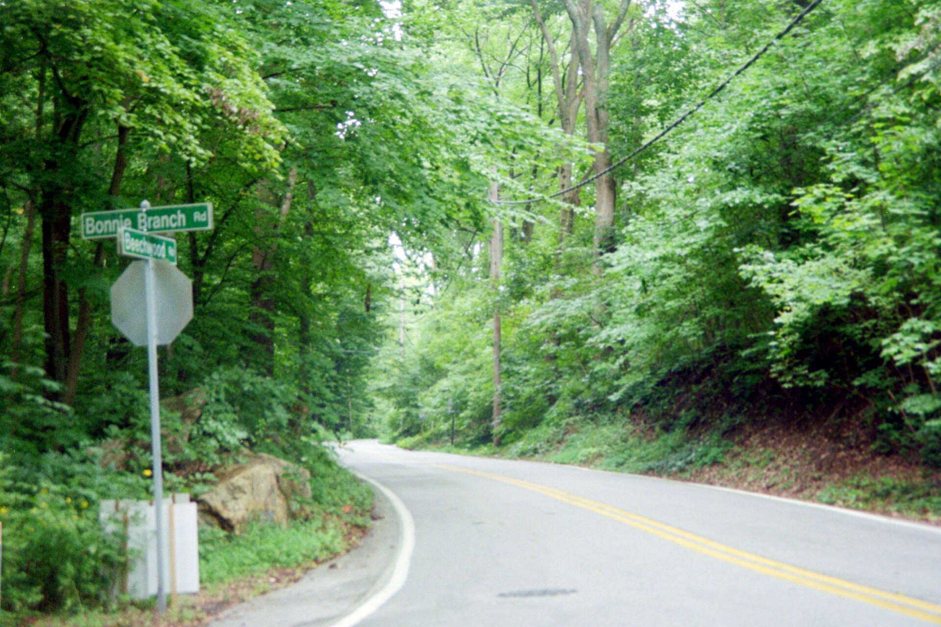 Intersection of Beechwood Road and Bonnie Branch Road — Ilchester, Maryland
