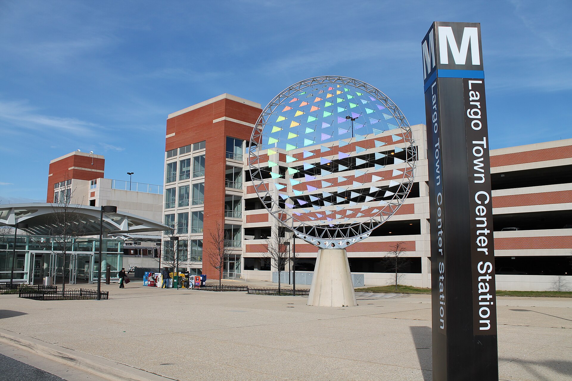 "Largo Beacon" Sculpture by Ray King at the WMATA Largo Town Center Station at 9000 Lottsford Road in Largo, MD on Friday afternoon, 30 December 2011 by Elvert Barnes Photography — Maryland