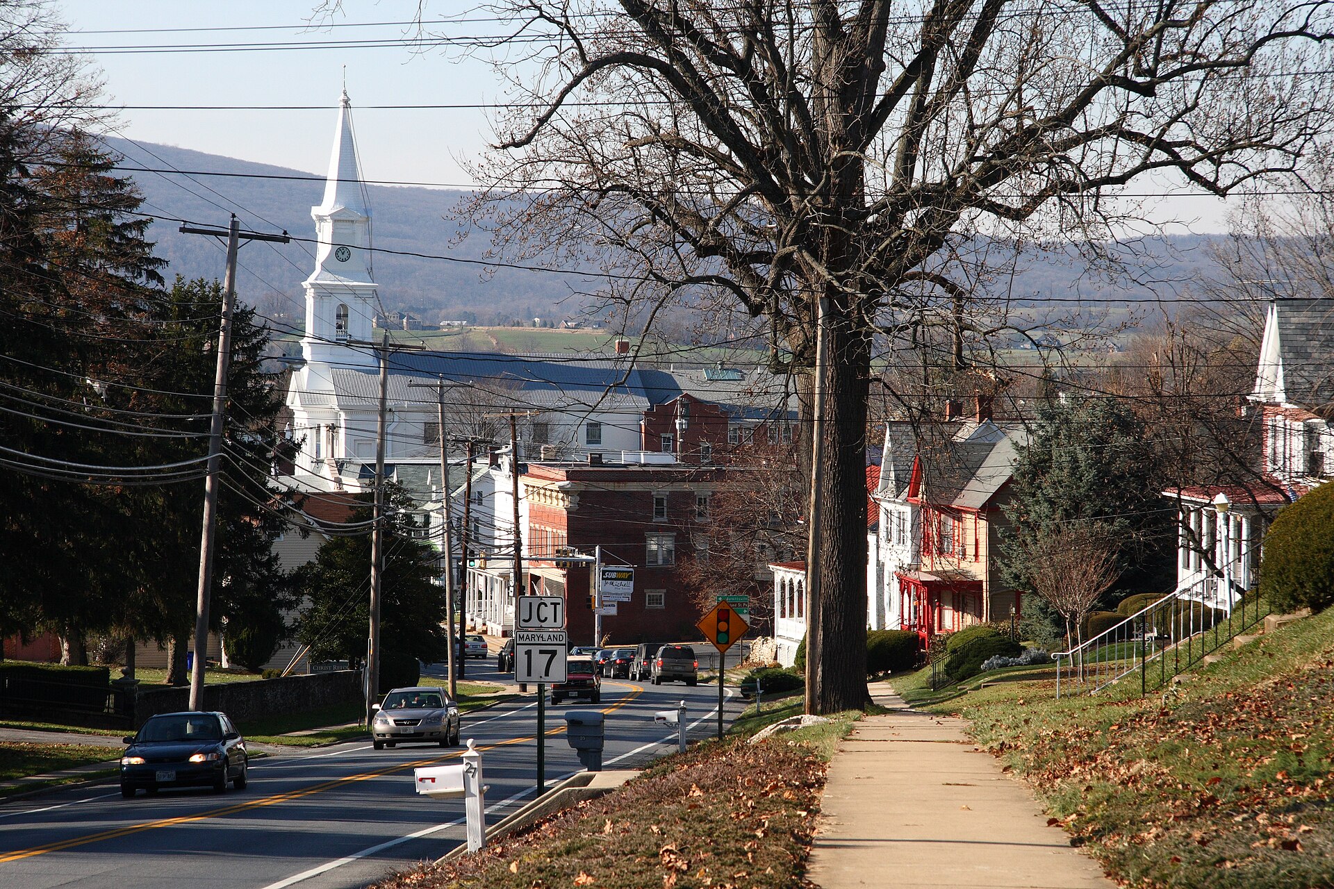 West Main Street looking downtown, Middletown, Maryland, USA