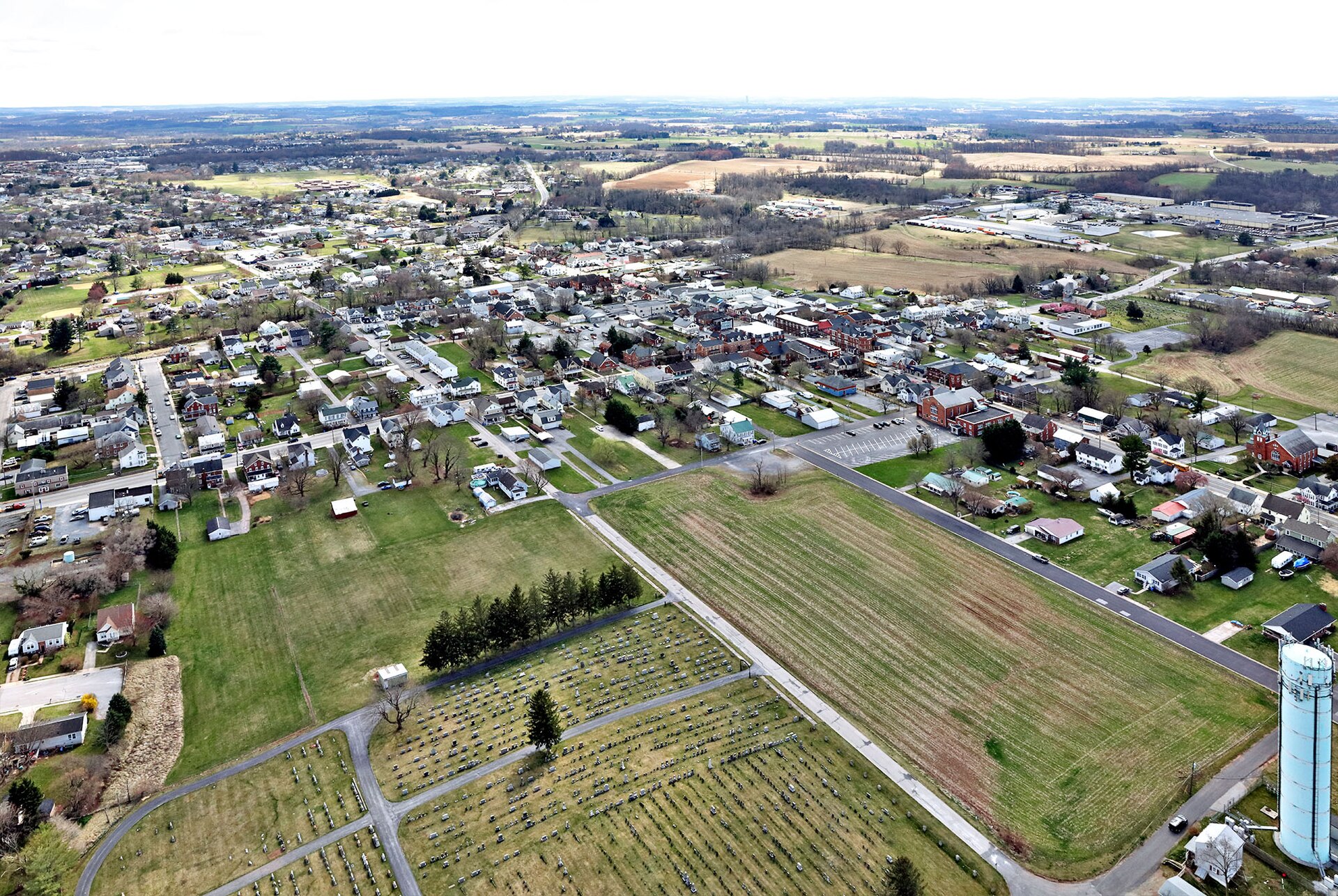 Taneytown MD Aerial #6796 032122 Lkg SW — Maryland