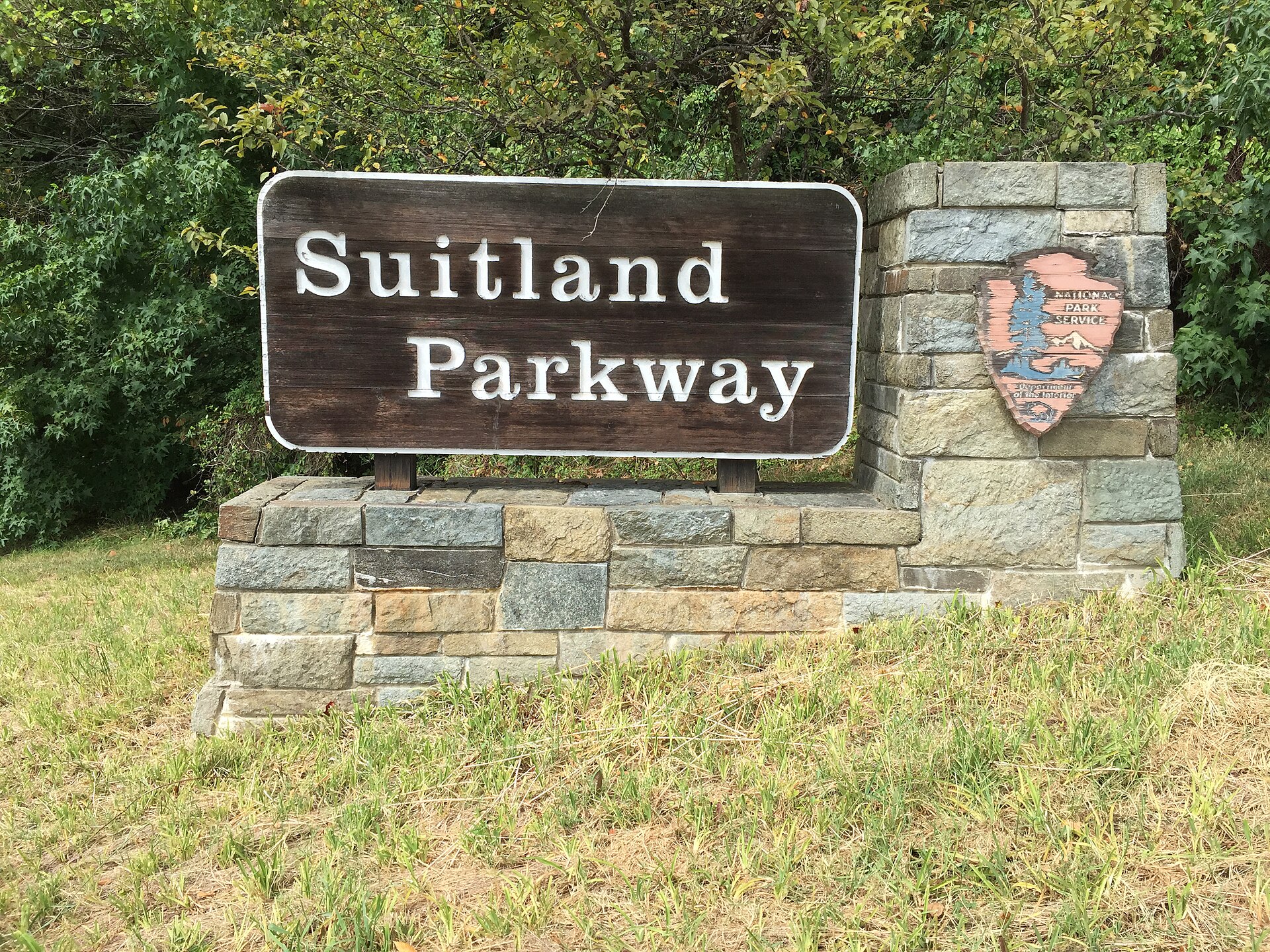 Sign for the Suitland Parkway just west of Old Marlboro Pike in Westphalia, Prince Georges County, Maryland