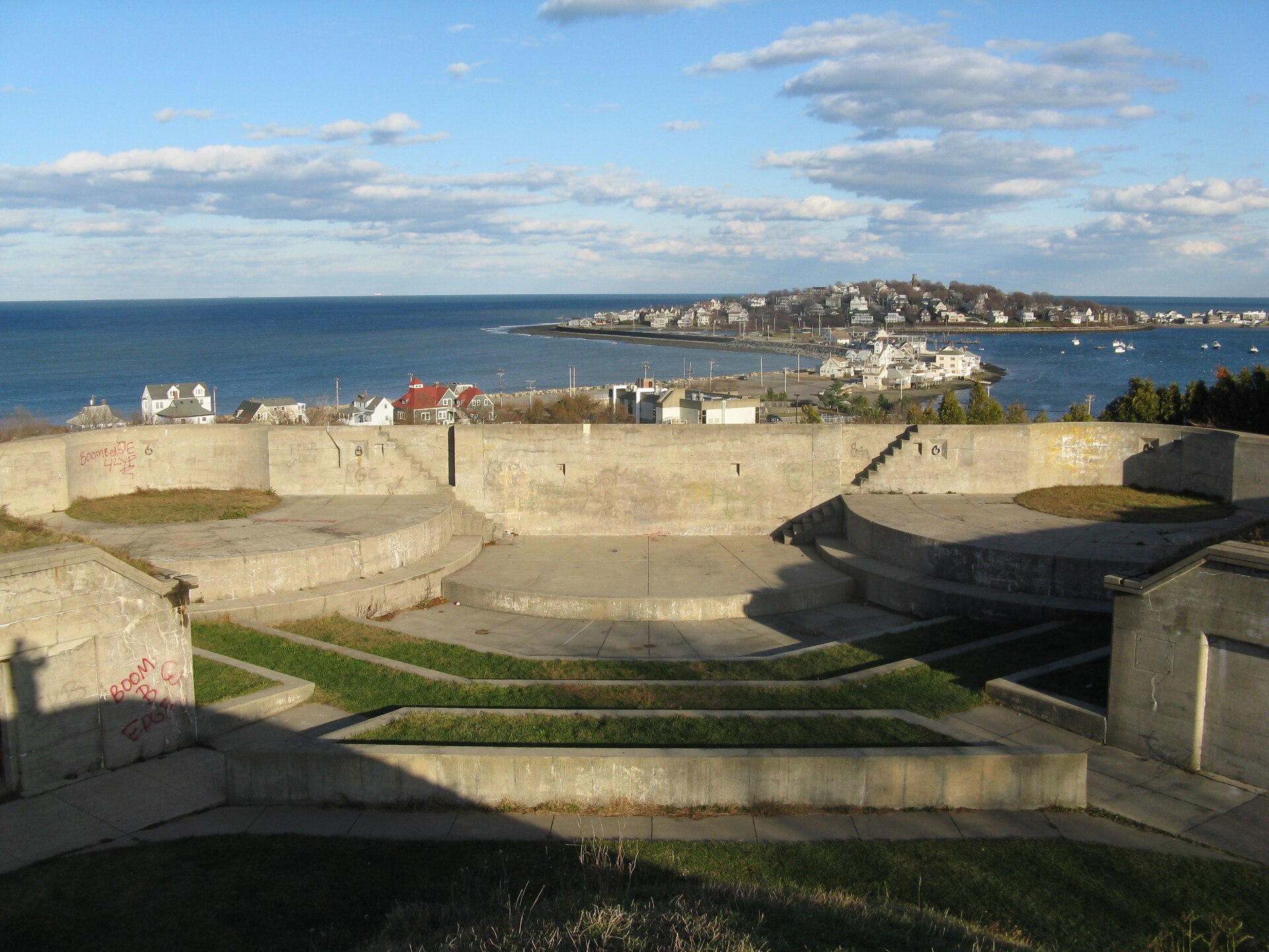 Fort Revere park overlooking Allerton in Hull Massachusetts