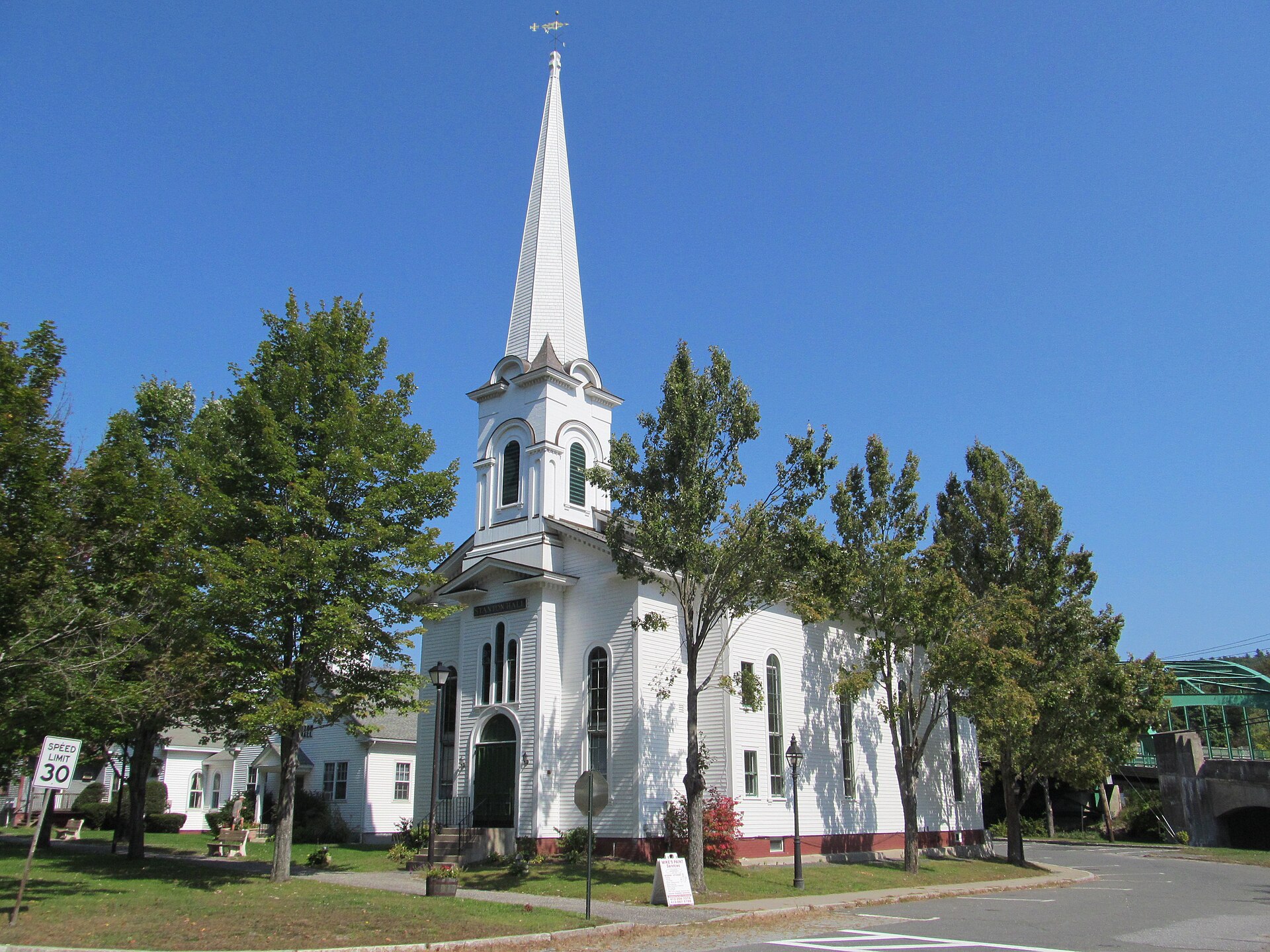 Stanton Hall in the Huntington Village Historic District, Huntington Massachusetts