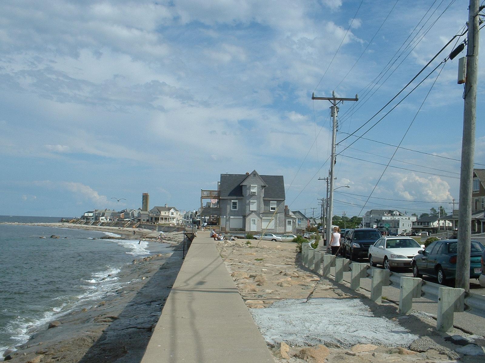 Looking south along Brant Rock Beach, Marshfield, Massachusetts. — Ocean Bluff-Brant Rock, Massachusetts