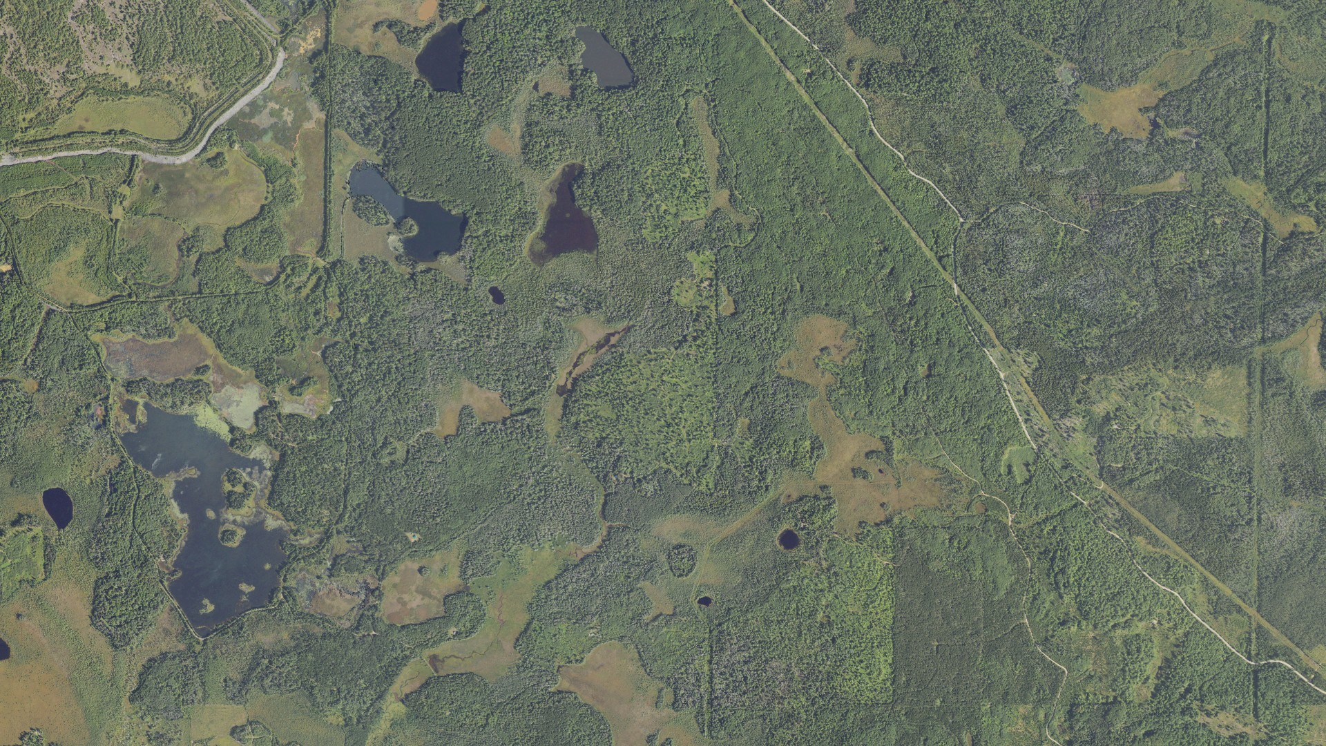 Aerial view of land around Humboldt, Michigan